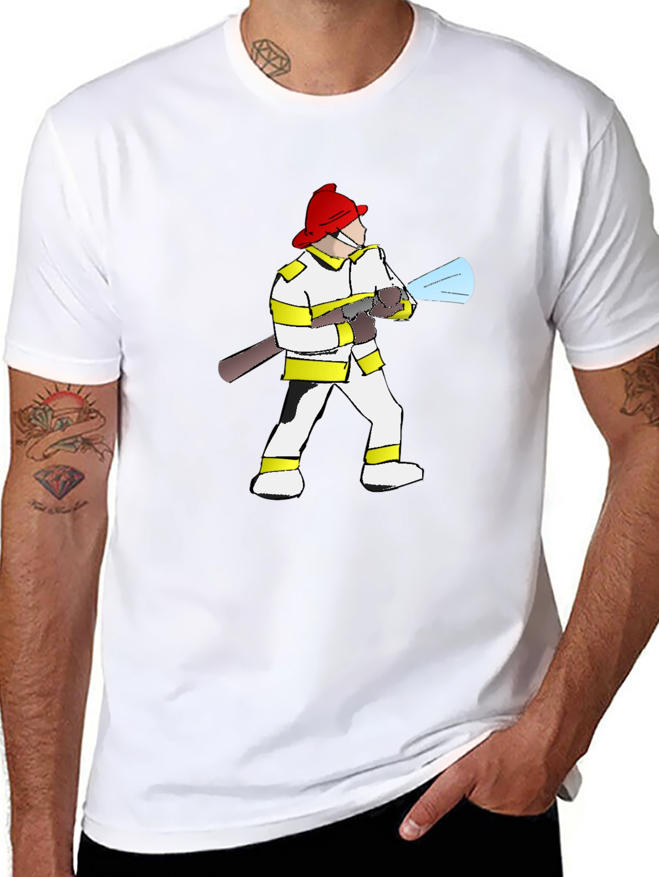Firefighter T-Shirt - Novelty Graphic Tee