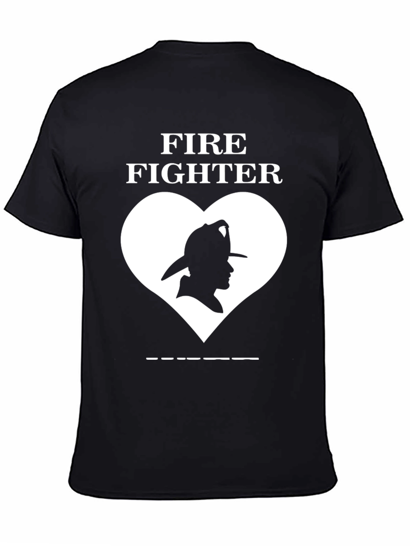 Firefighter Love T-Shirt - Black Graphic Tee