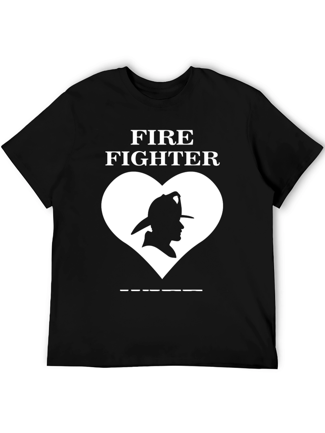 Firefighter Love T-Shirt - Black Graphic Tee