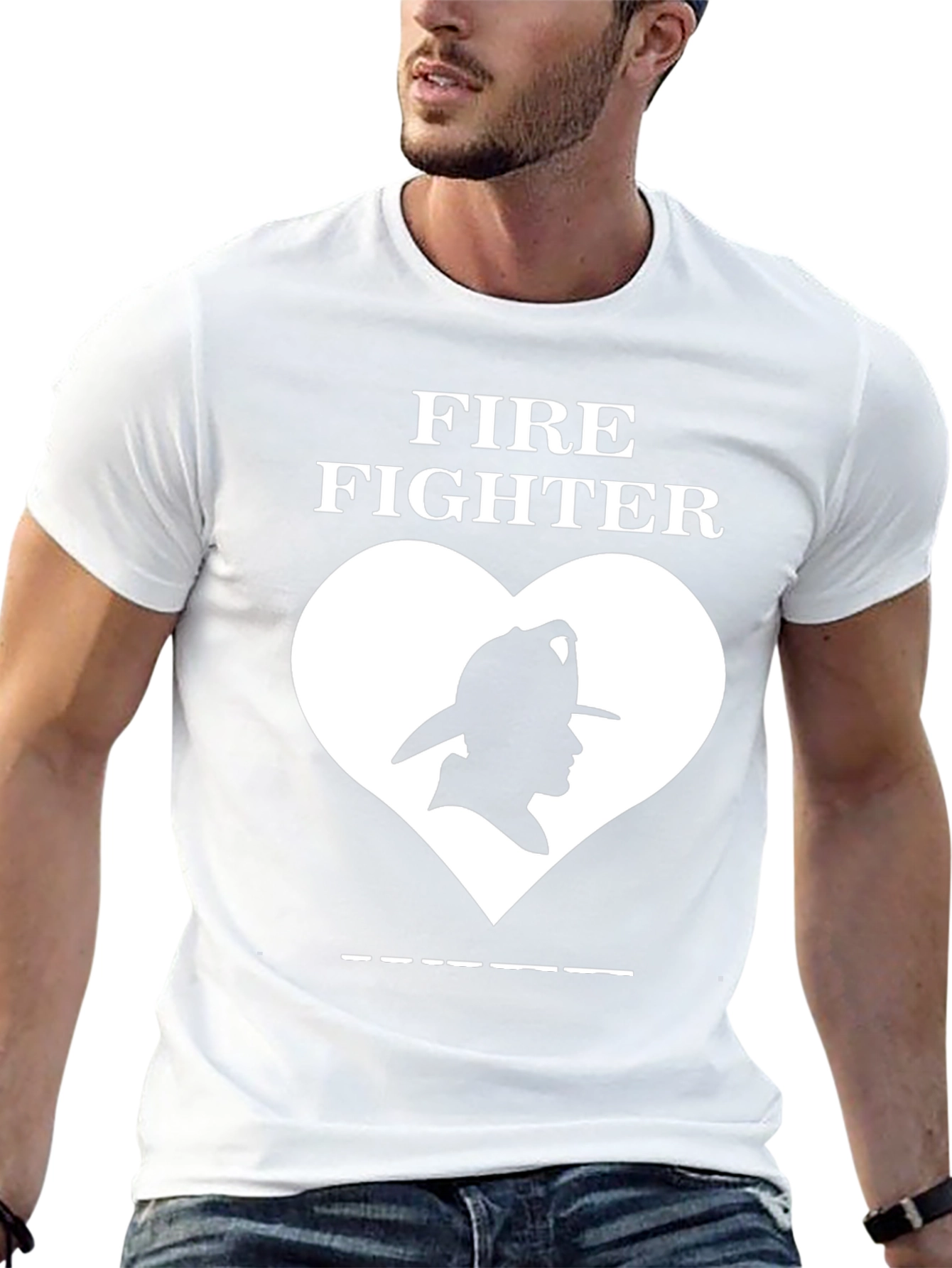 Firefighter Love T-Shirt - Black Graphic Tee