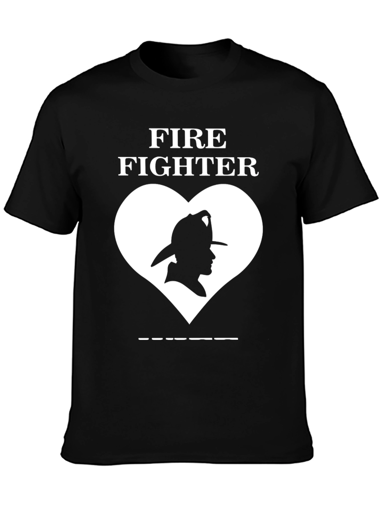 Firefighter Love T-Shirt - Black Graphic Tee