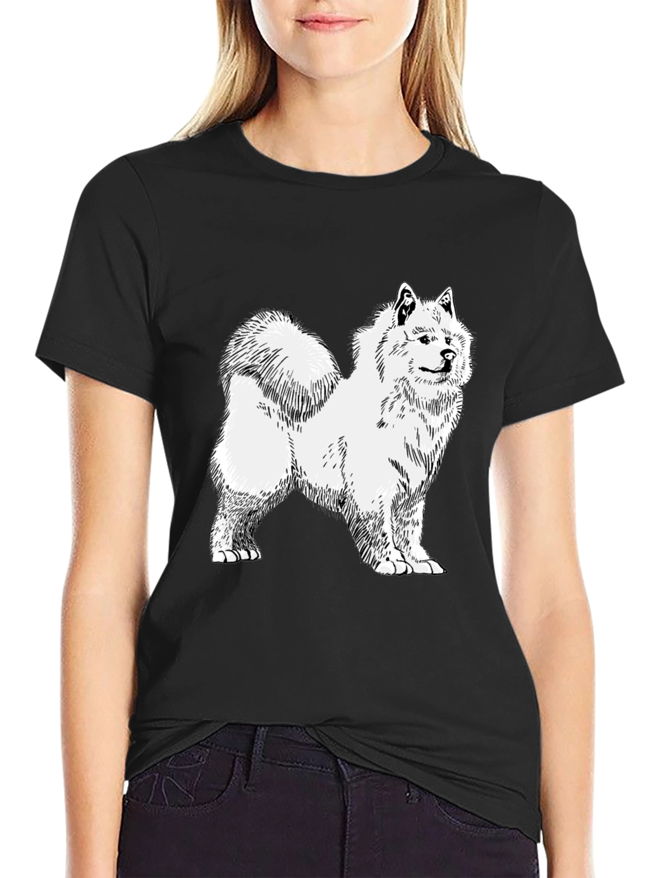Dog Sketch Graphic Tee - Unisex Black T-Shirt