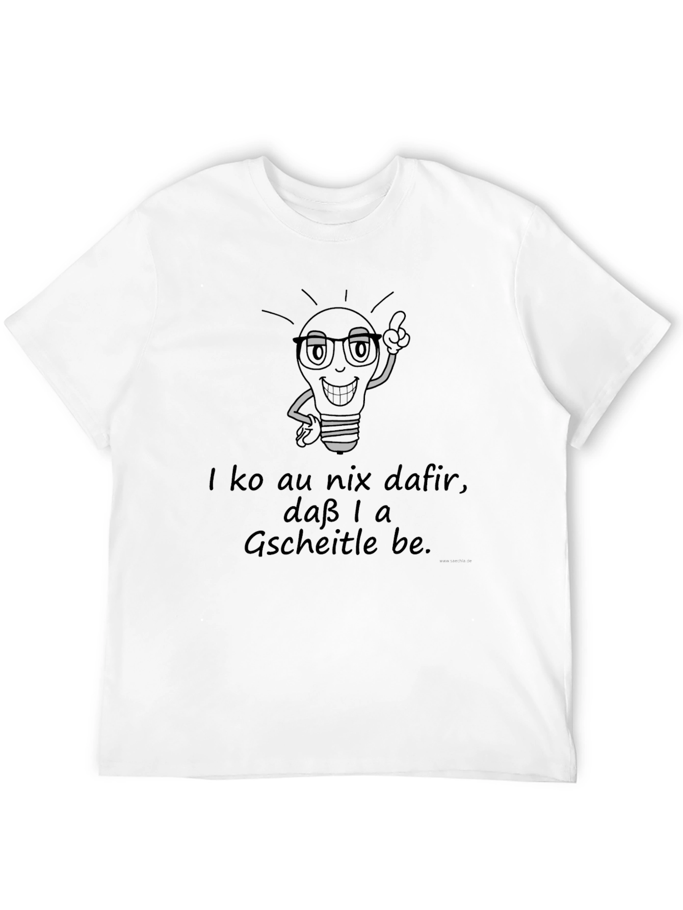 Funny Cartoon Light Bulb Black T-Shirt