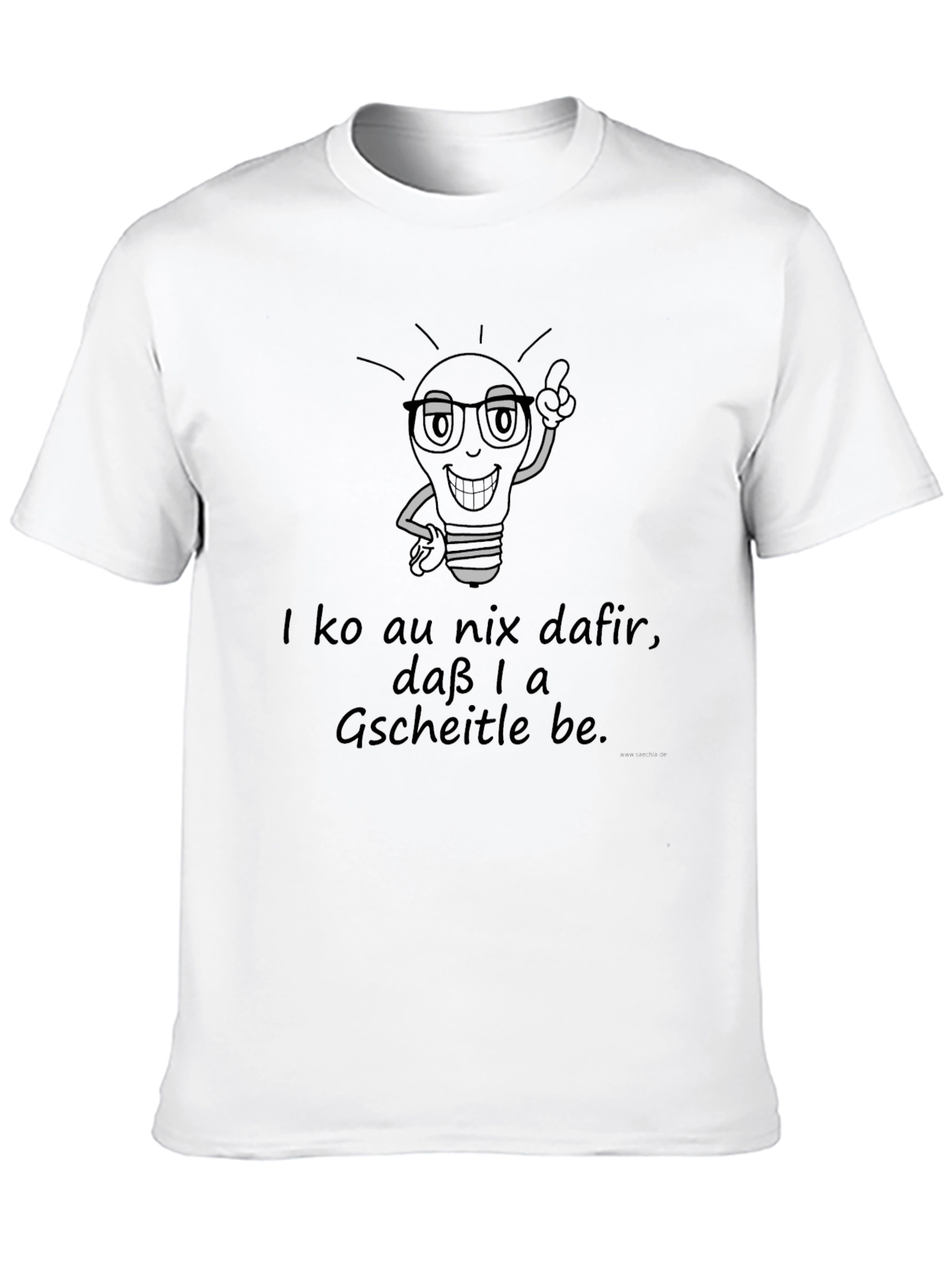 Funny Cartoon Light Bulb Black T-Shirt