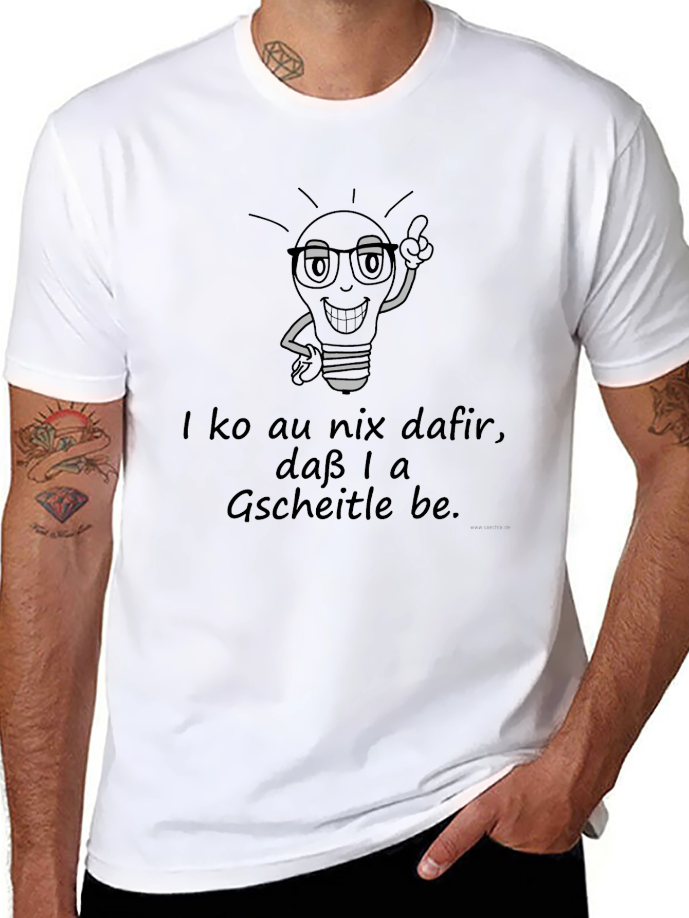 Funny Cartoon Light Bulb Black T-Shirt