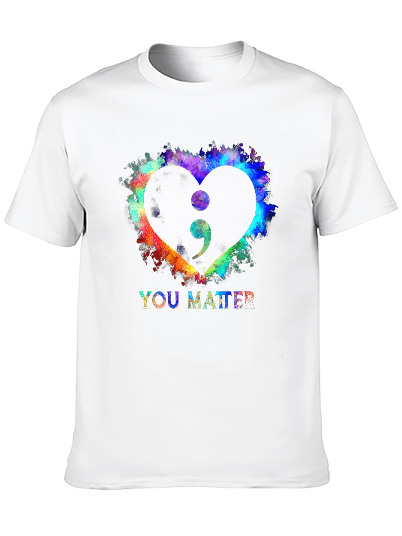 You Matter Semicolon Heart Graphic Tee