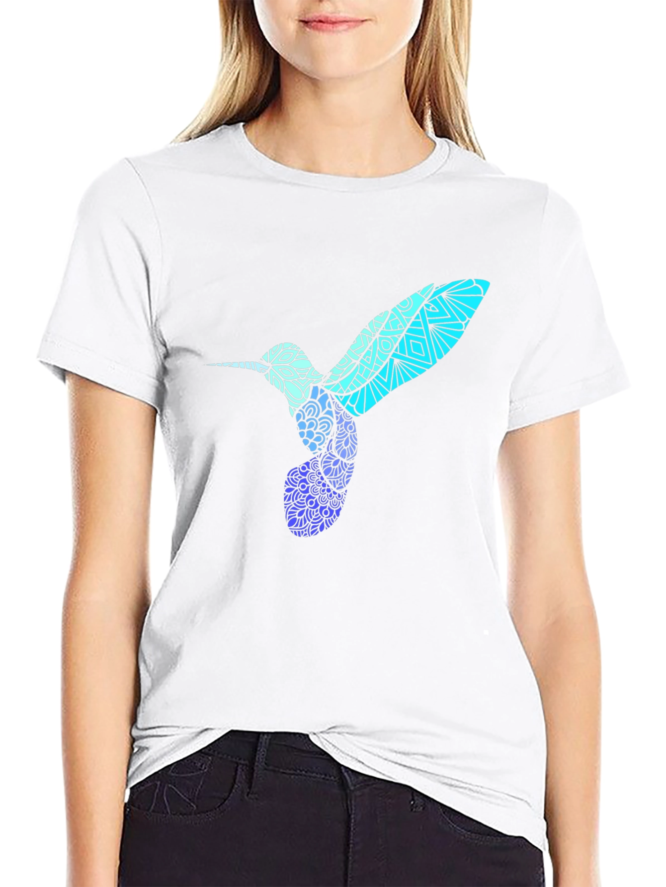 Hummingbird Graphic Tee - Stylish Mens Black T-Shirt