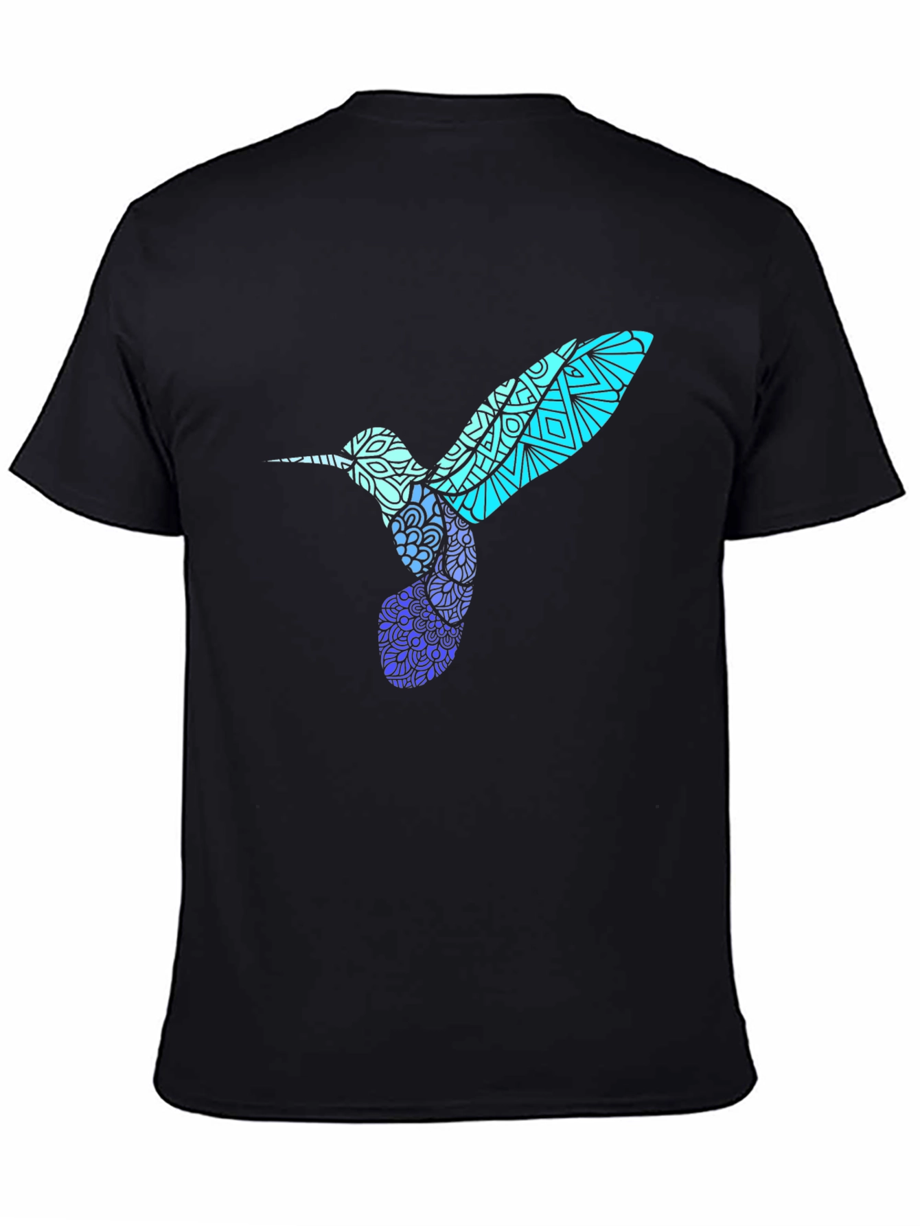Hummingbird Graphic Tee - Stylish Mens Black T-Shirt