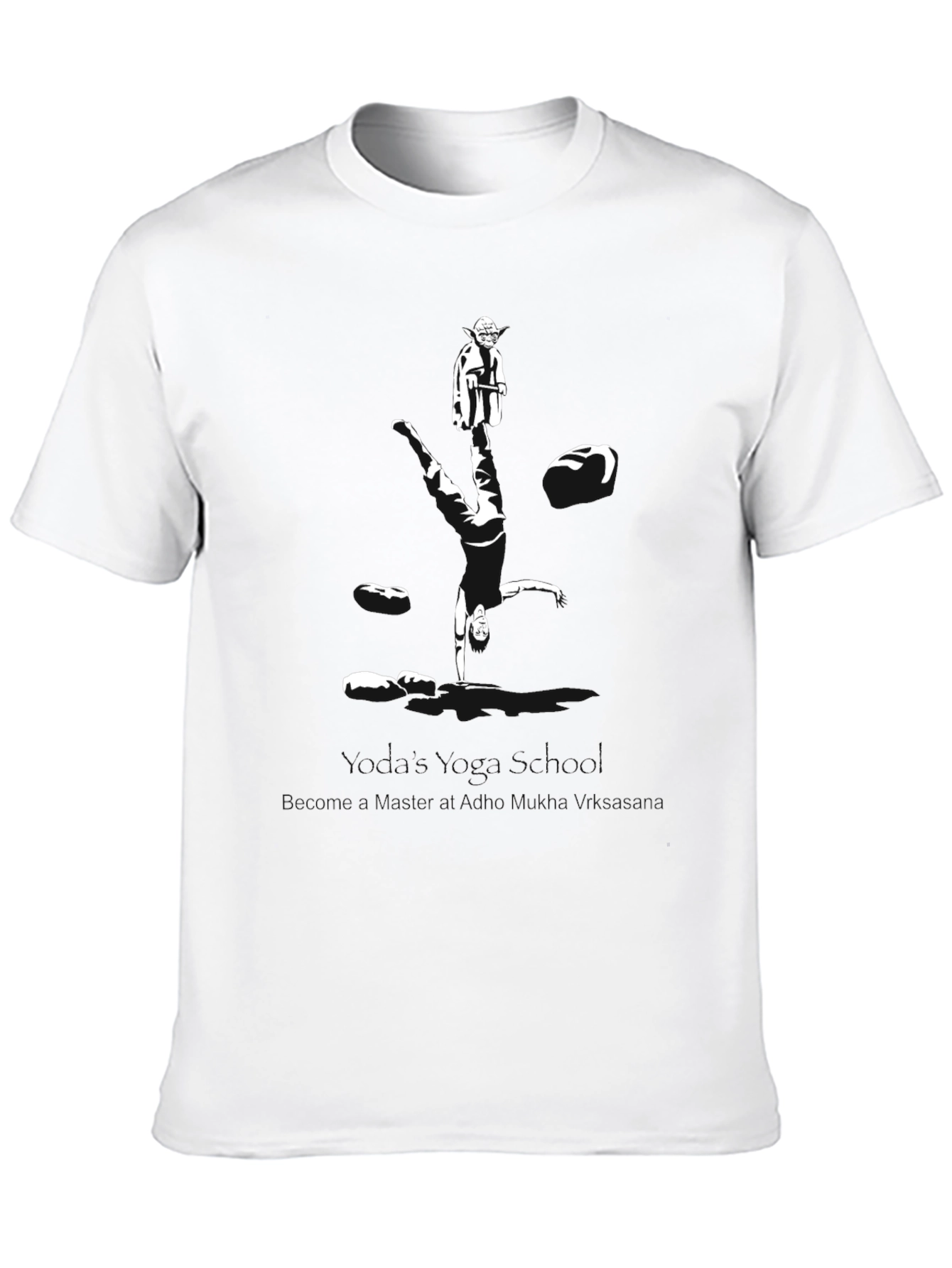 Yoda Reflection Graphic Black T-Shirt