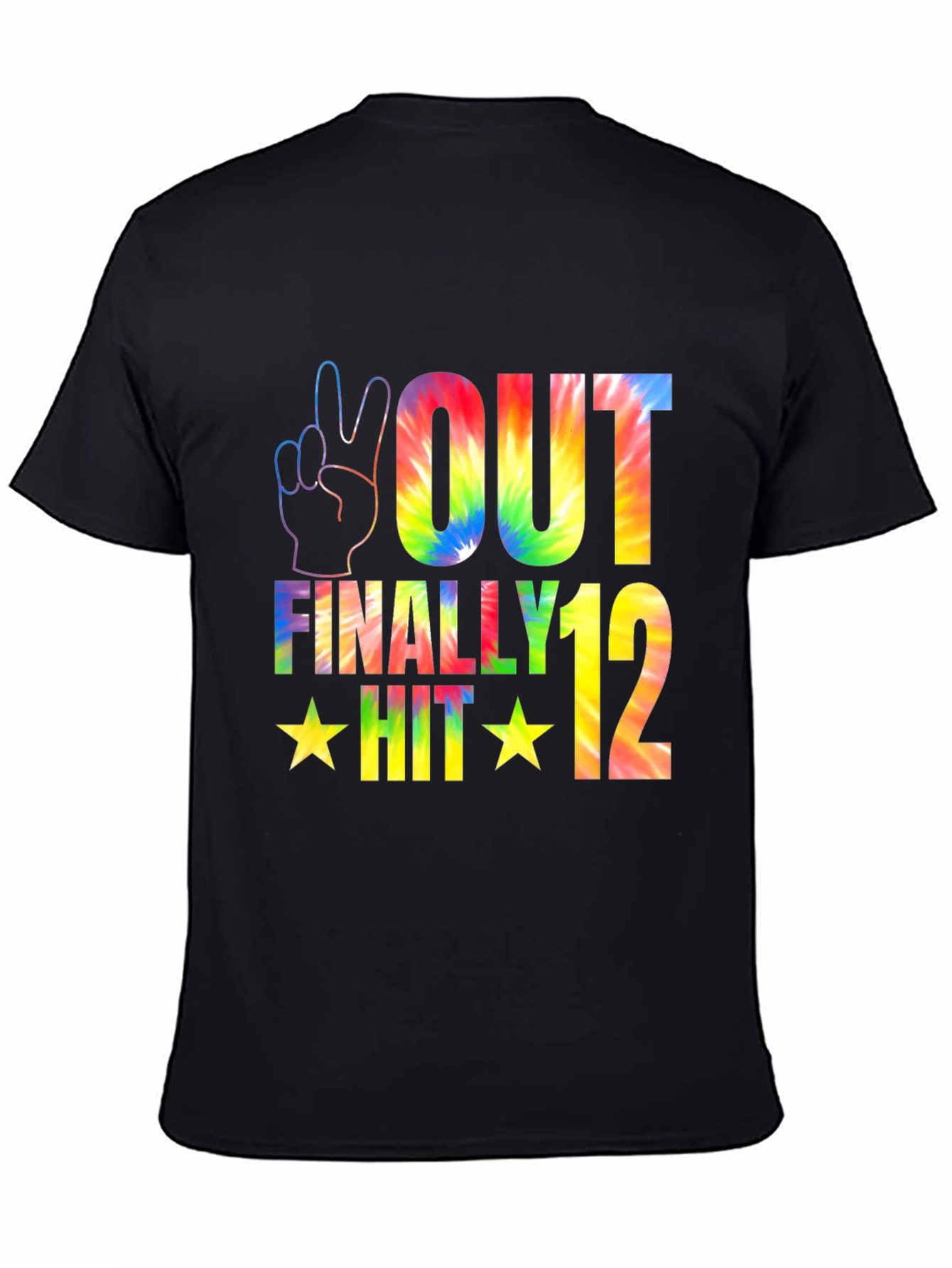 Peace Out Finally Hit 12 Tie-Dye Birthday T-Shirt