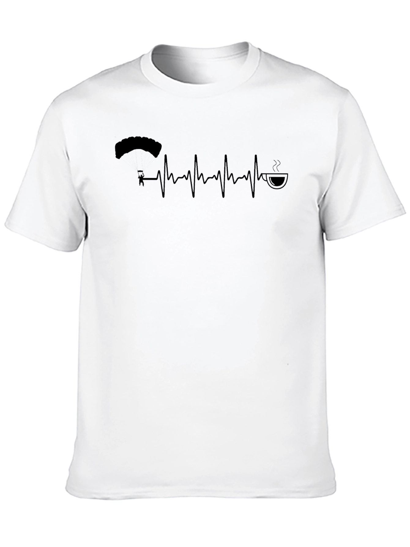 Skydiving and Coffee Heartbeat T-Shirt