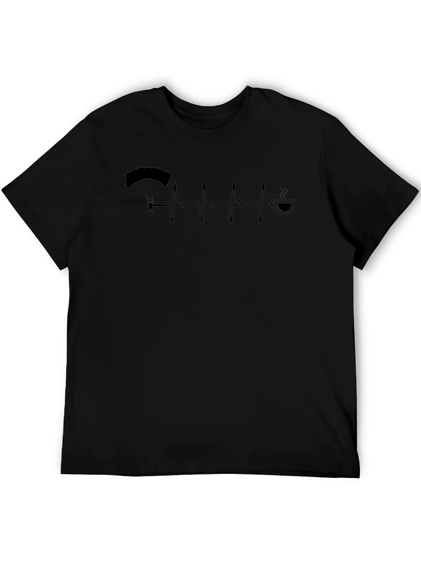 Skydiving and Coffee Heartbeat T-Shirt