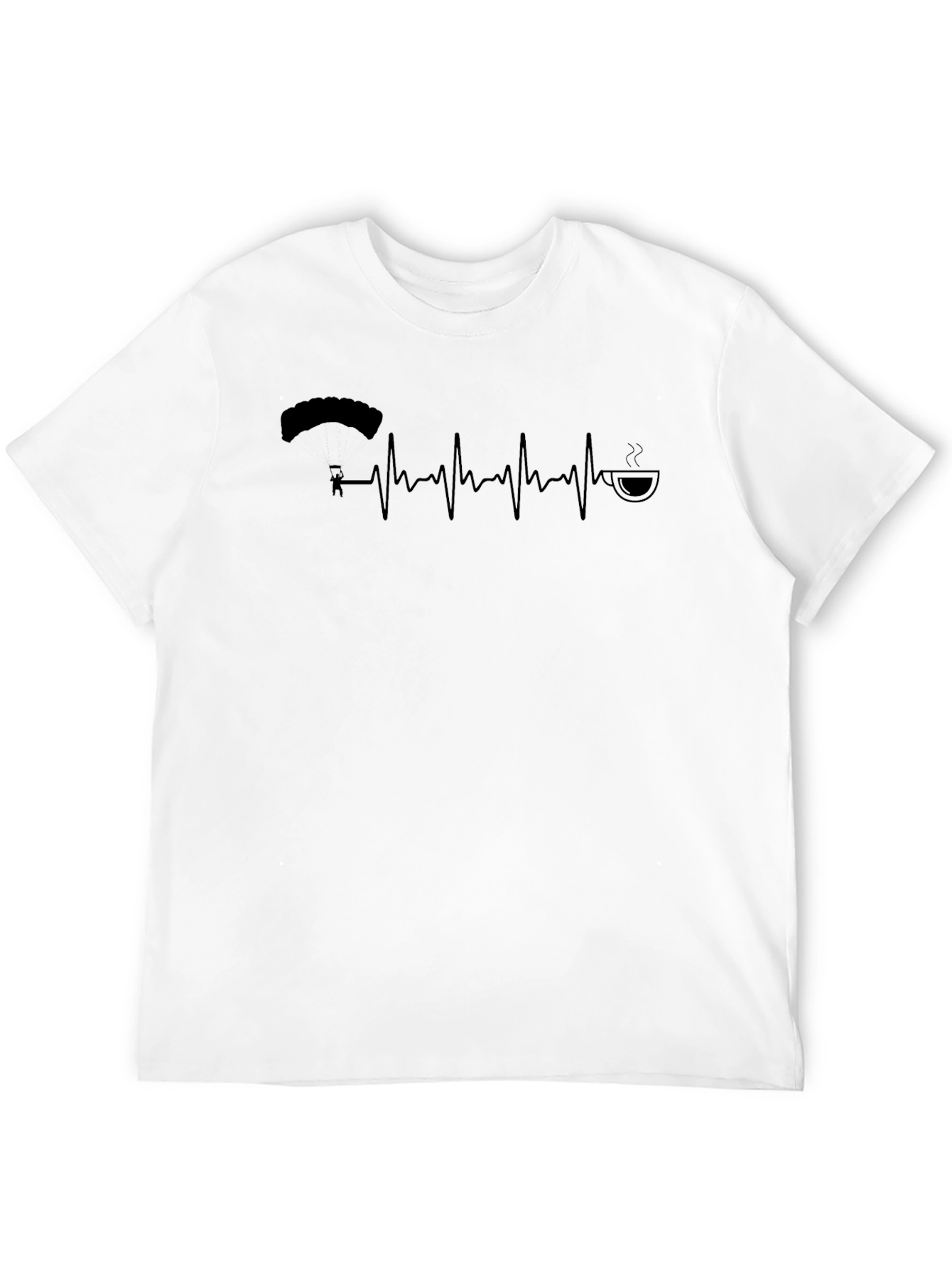Skydiving and Coffee Heartbeat T-Shirt