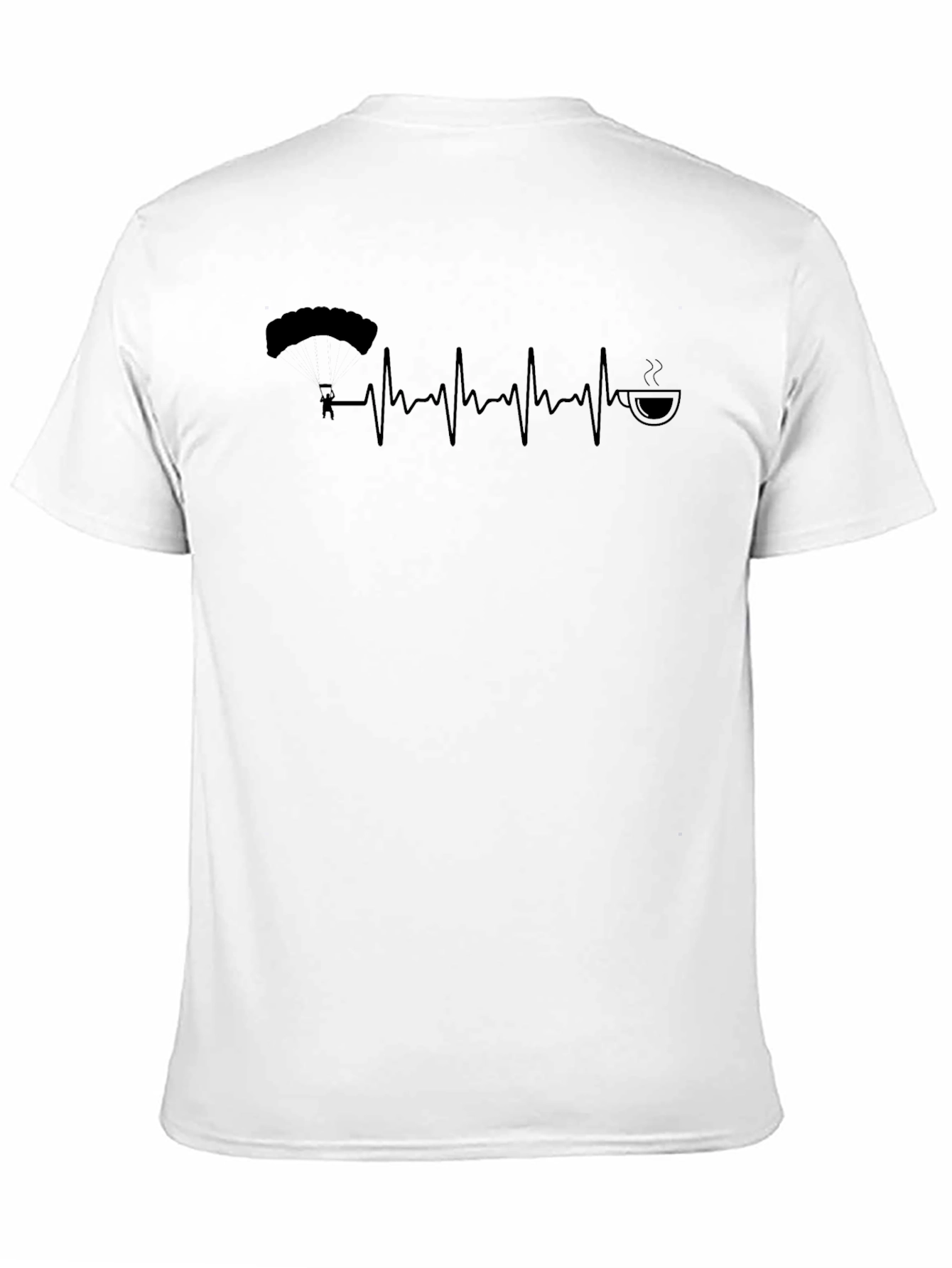 Skydiving and Coffee Heartbeat T-Shirt