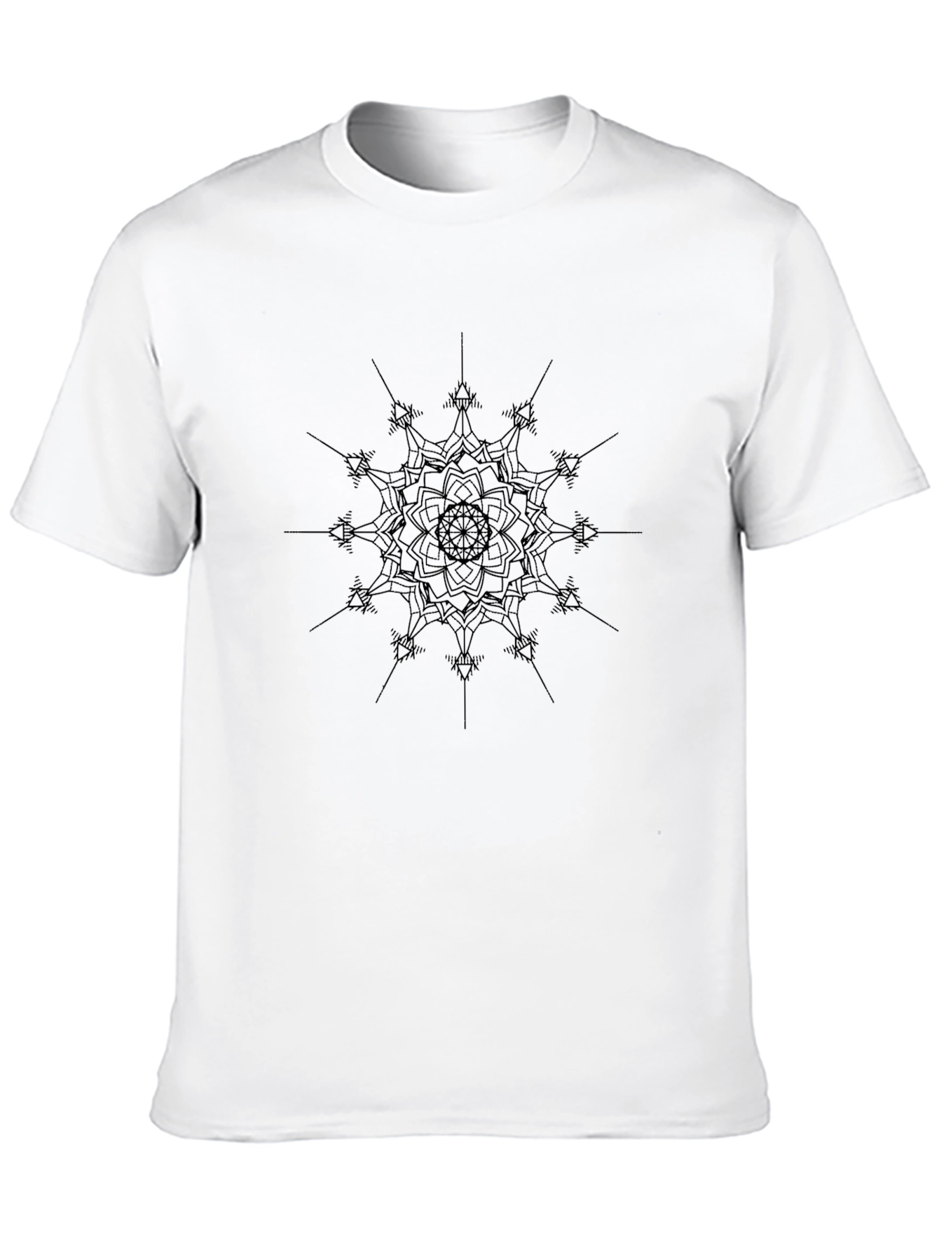 Black Mandala Graphic Tee - Modern Casual Style