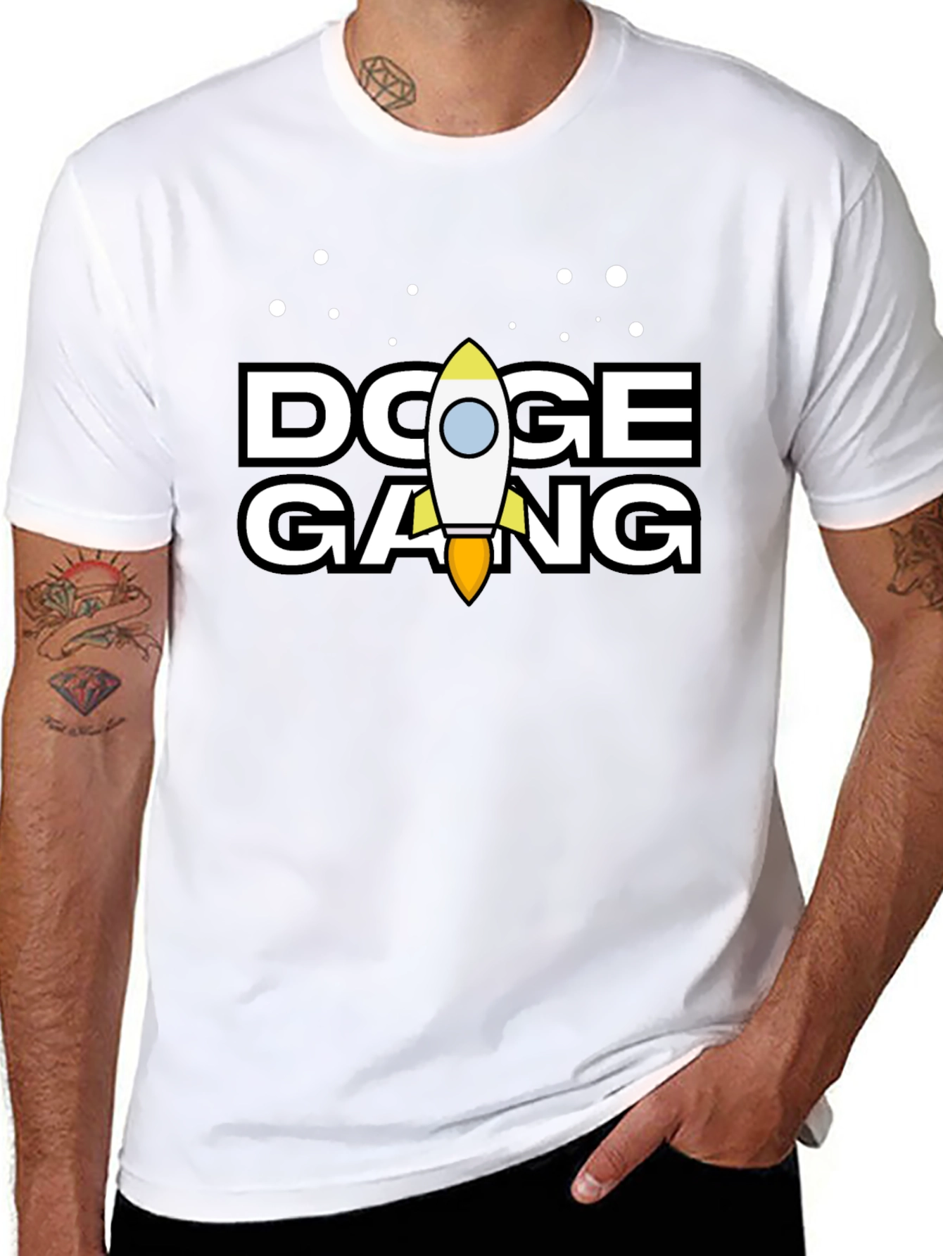 Doge Gang Rocket T-Shirt - Crypto Meme Tee