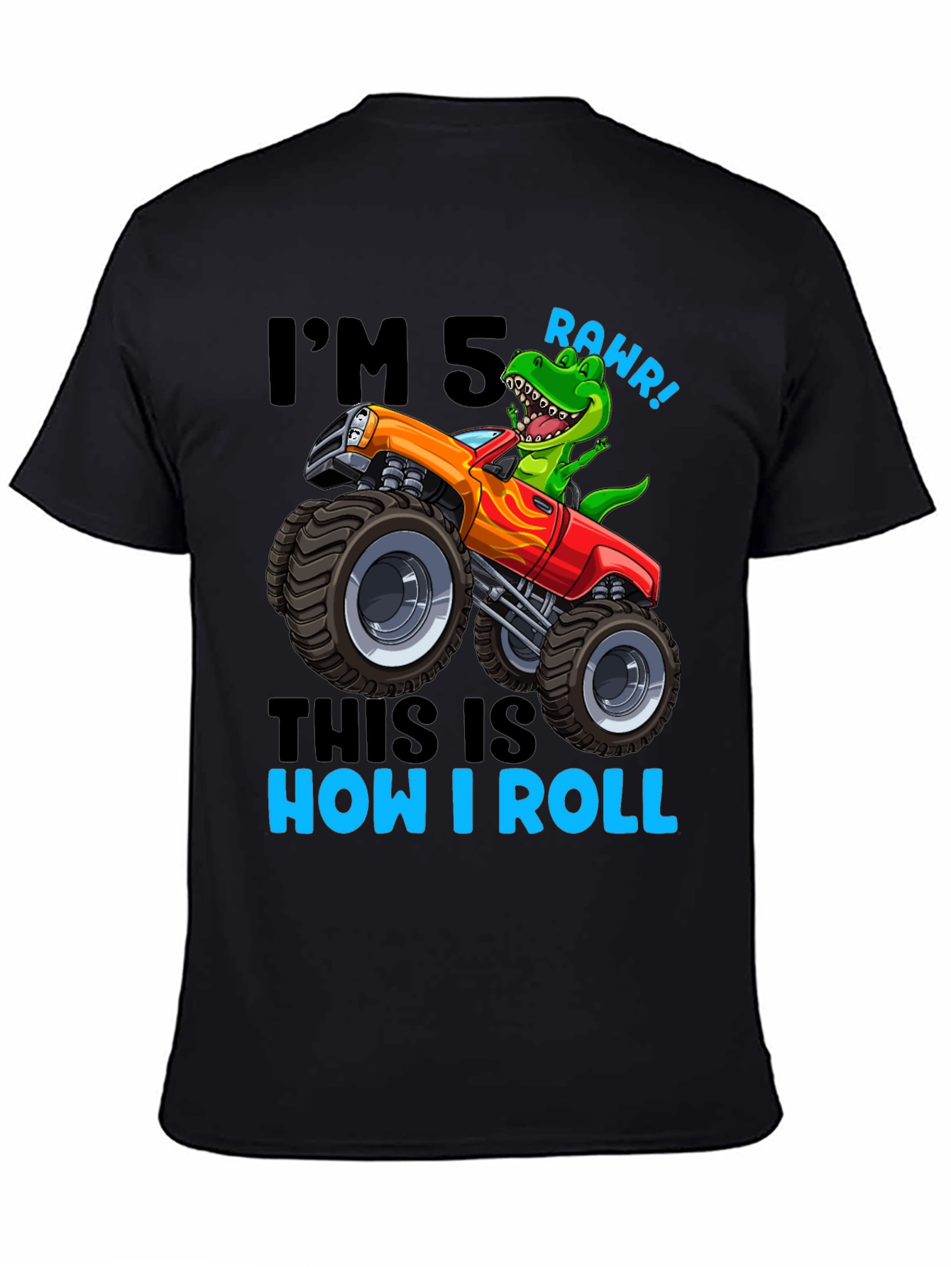 Im 5 Rawr Dinosaur Monster Truck Birthday T-Shirt