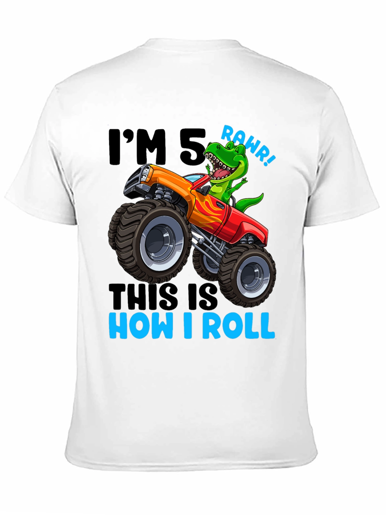 Im 5 Rawr Dinosaur Monster Truck Birthday T-Shirt