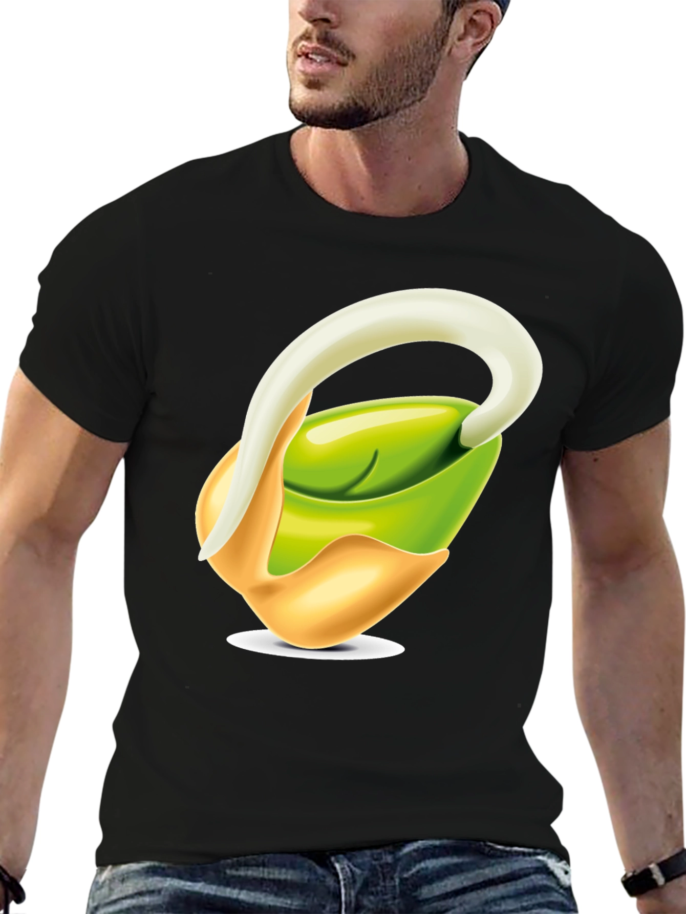 Sprout Graphic T-Shirt - Black Cotton Blend