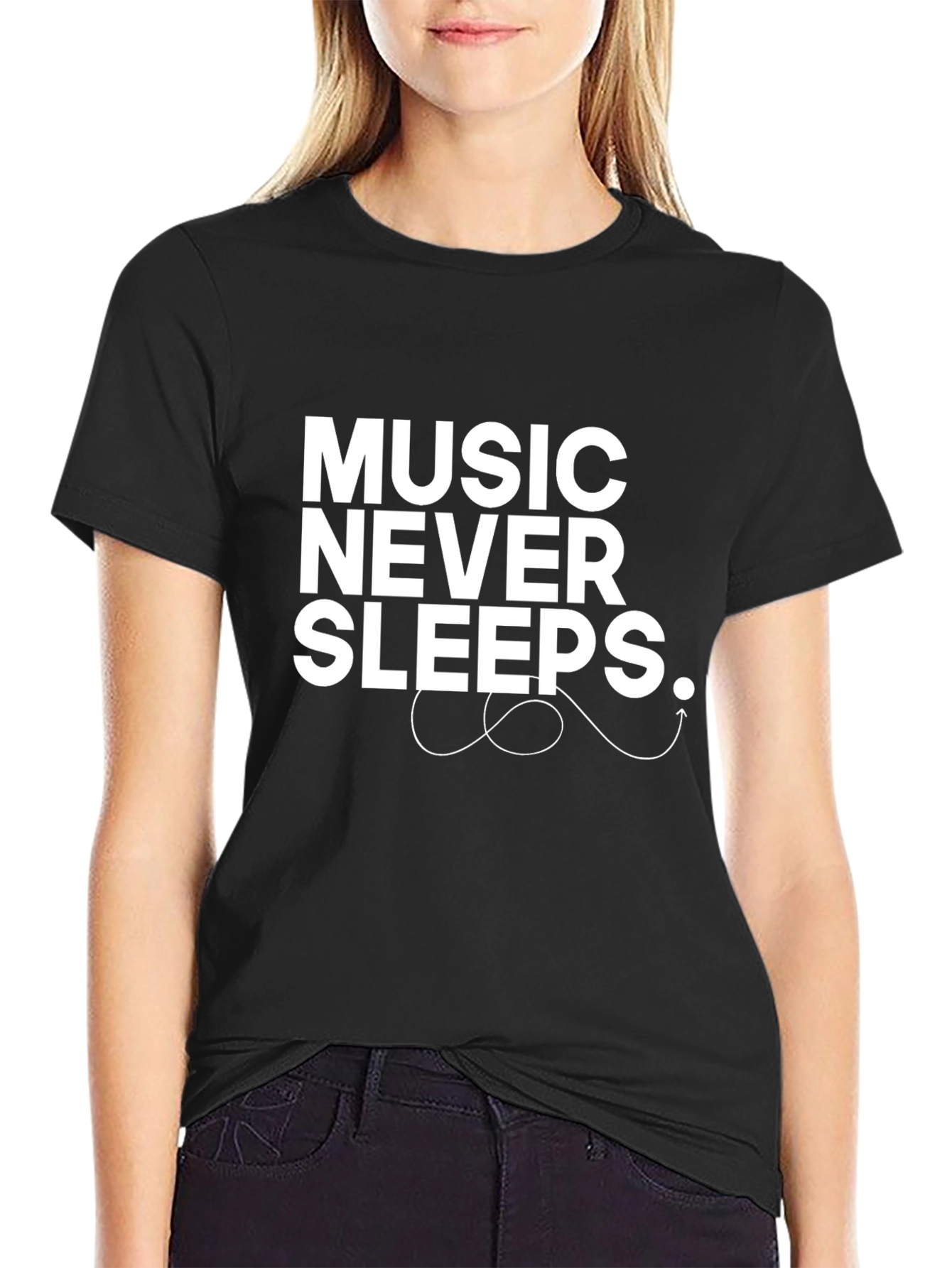 Music Never Sleeps Graphic T-Shirt