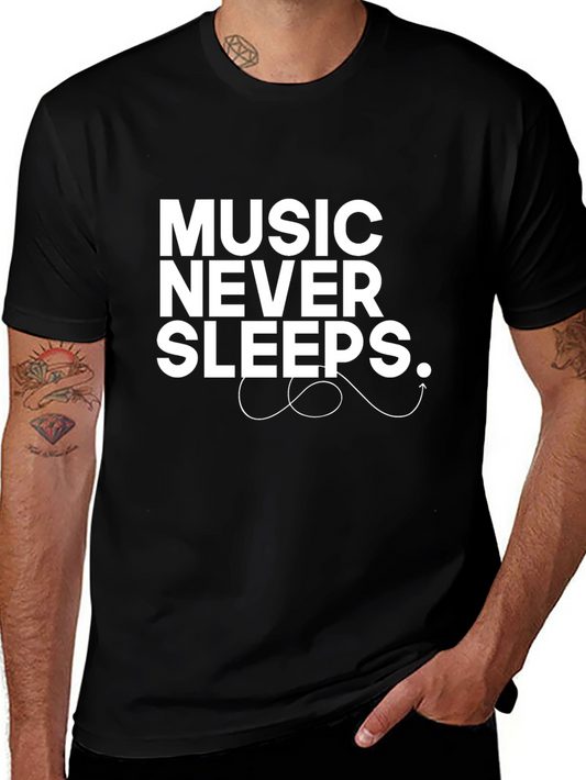 Music Never Sleeps Graphic T-Shirt