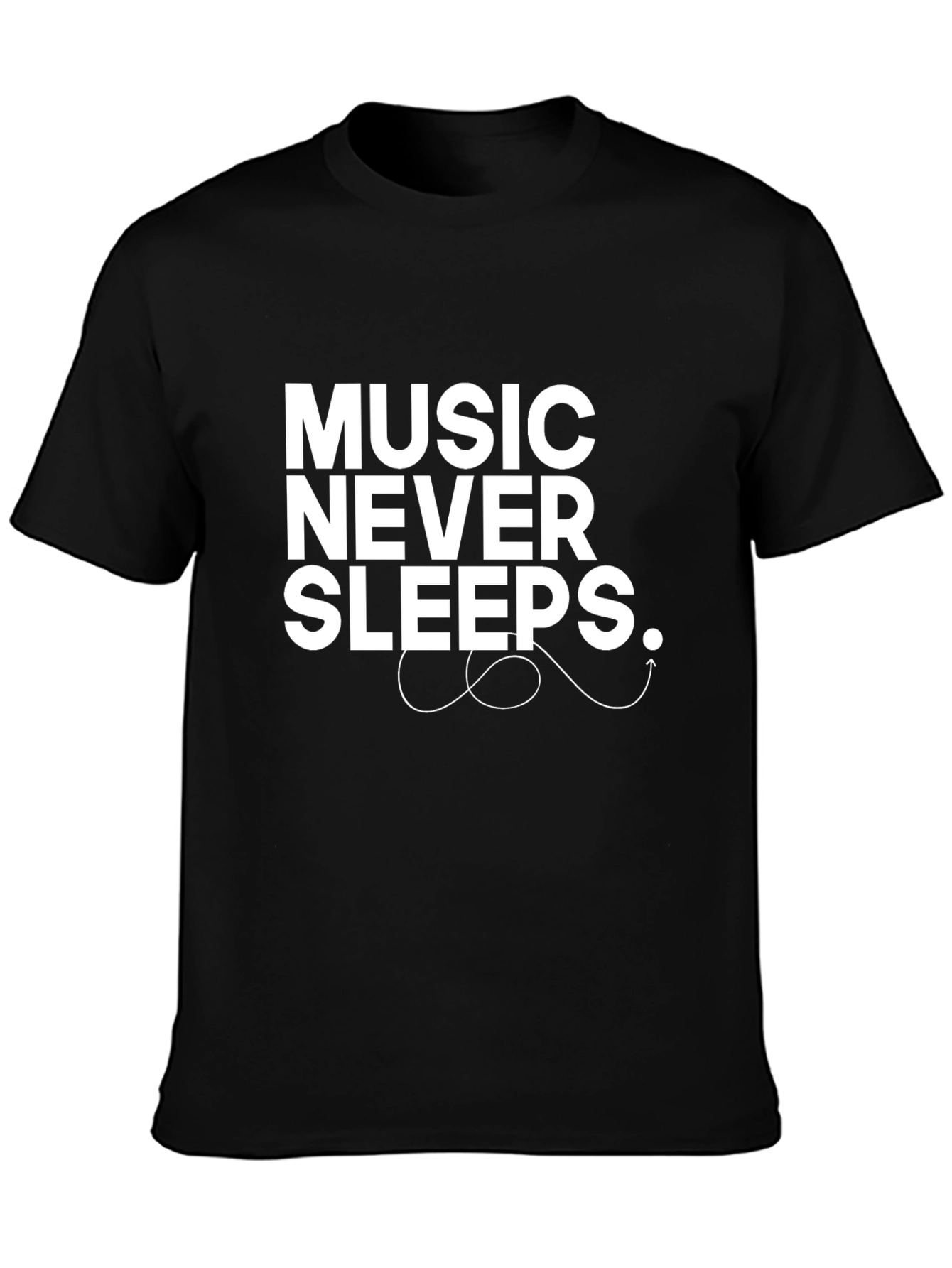 Music Never Sleeps Graphic T-Shirt