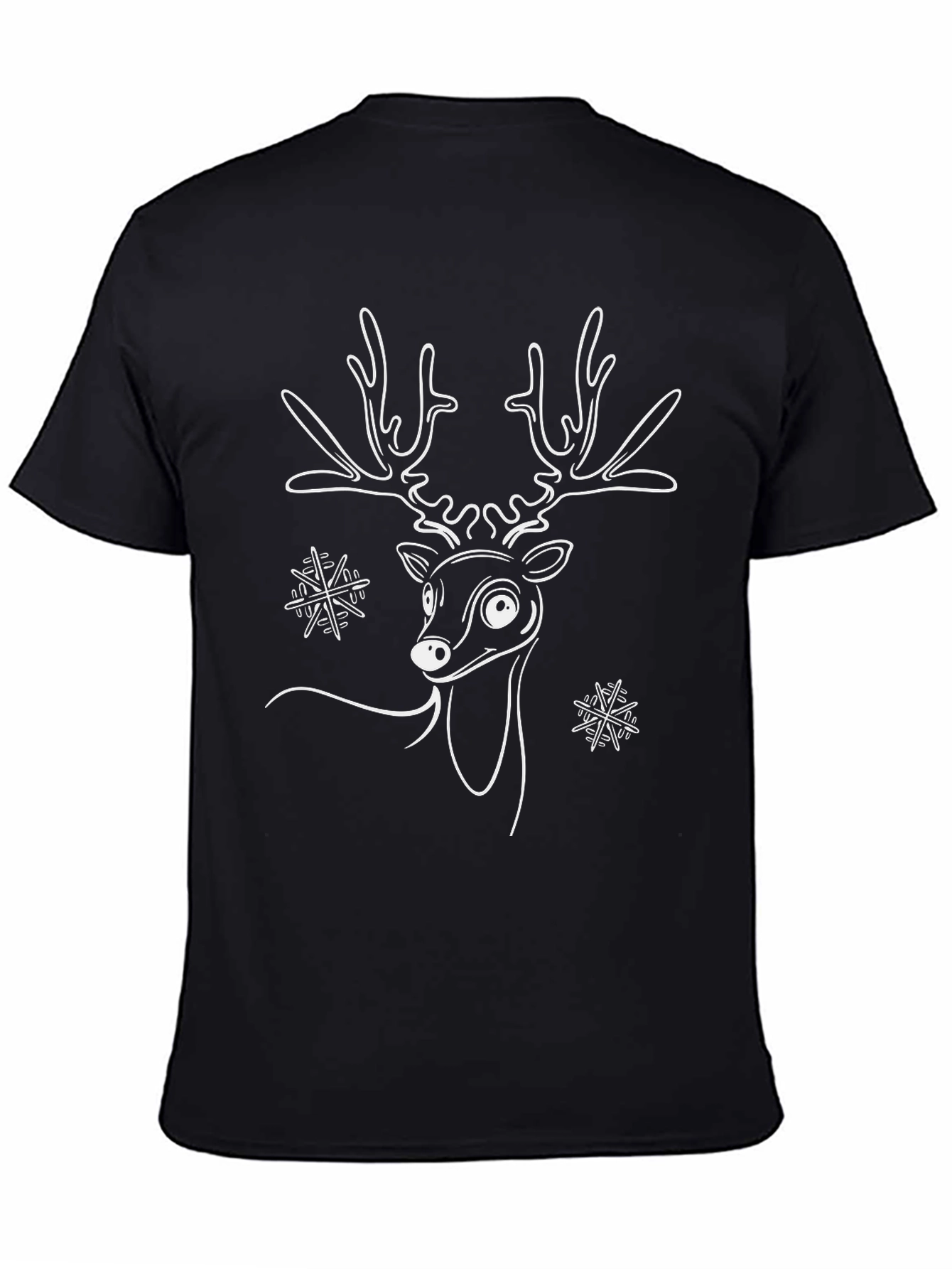 Whimsical Reindeer Graphic Tee - Holiday Fun