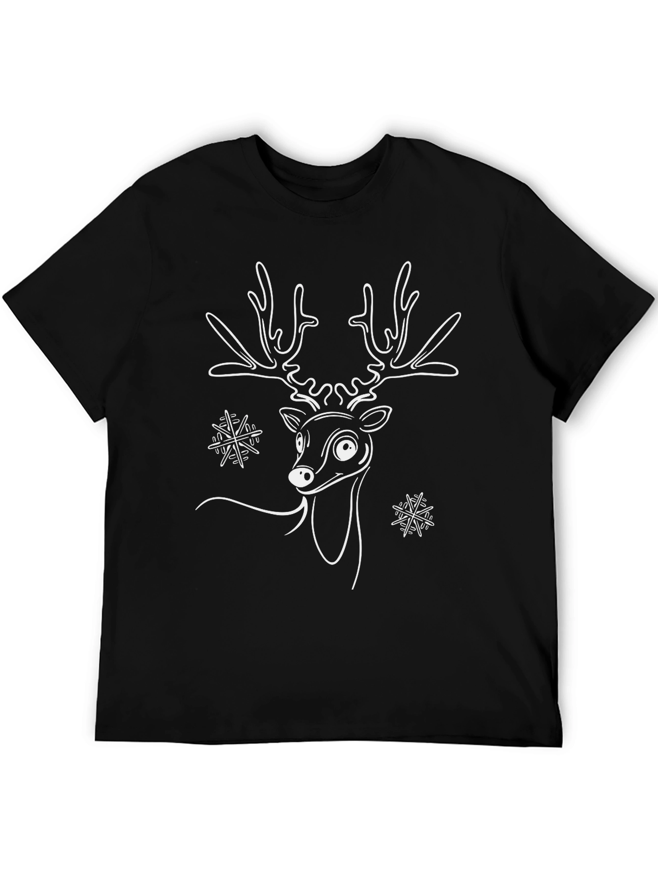 Whimsical Reindeer Graphic Tee - Holiday Fun