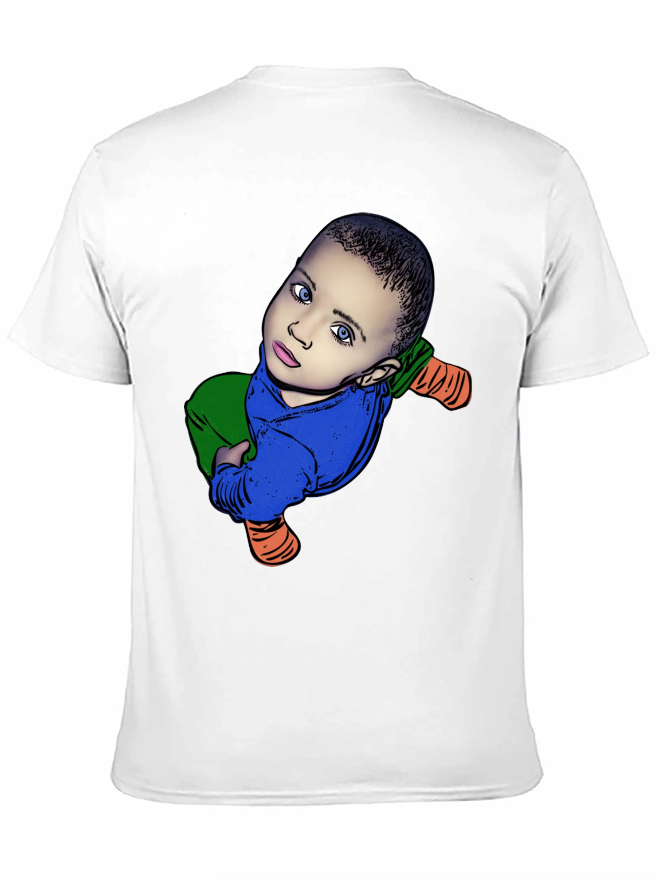 Baby Cartoon Graphic Black T-Shirt