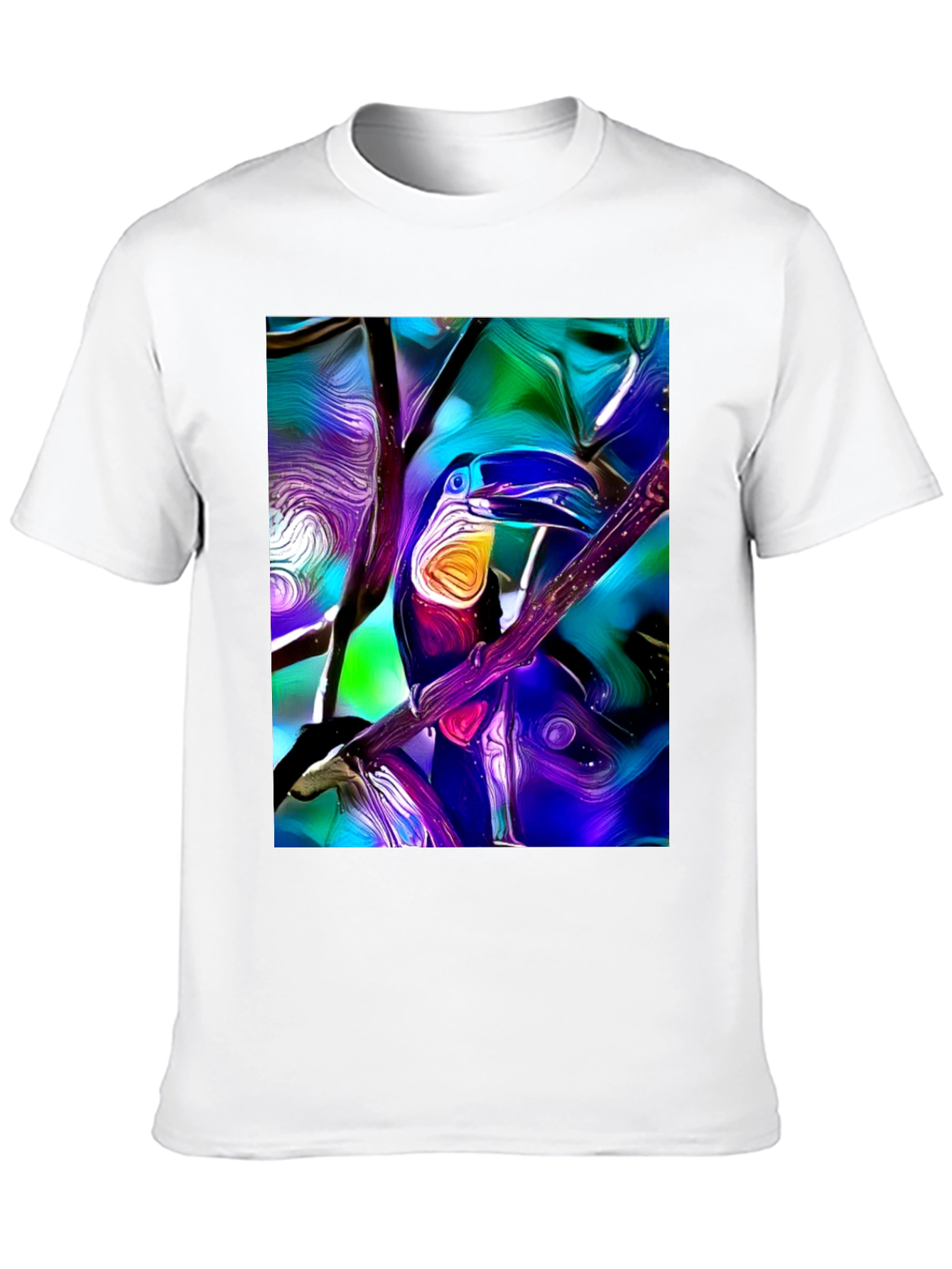 Tropical Toucan Graphic Tee - Vivid Artistic Design
