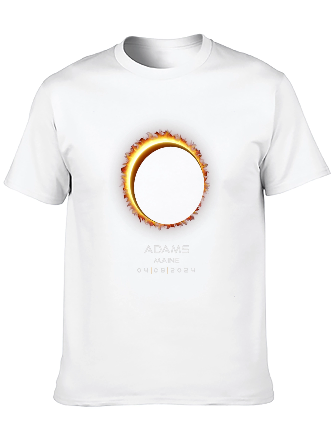 Solar Eclipse Adams Maine 04 08 2024 Black T-Shirt