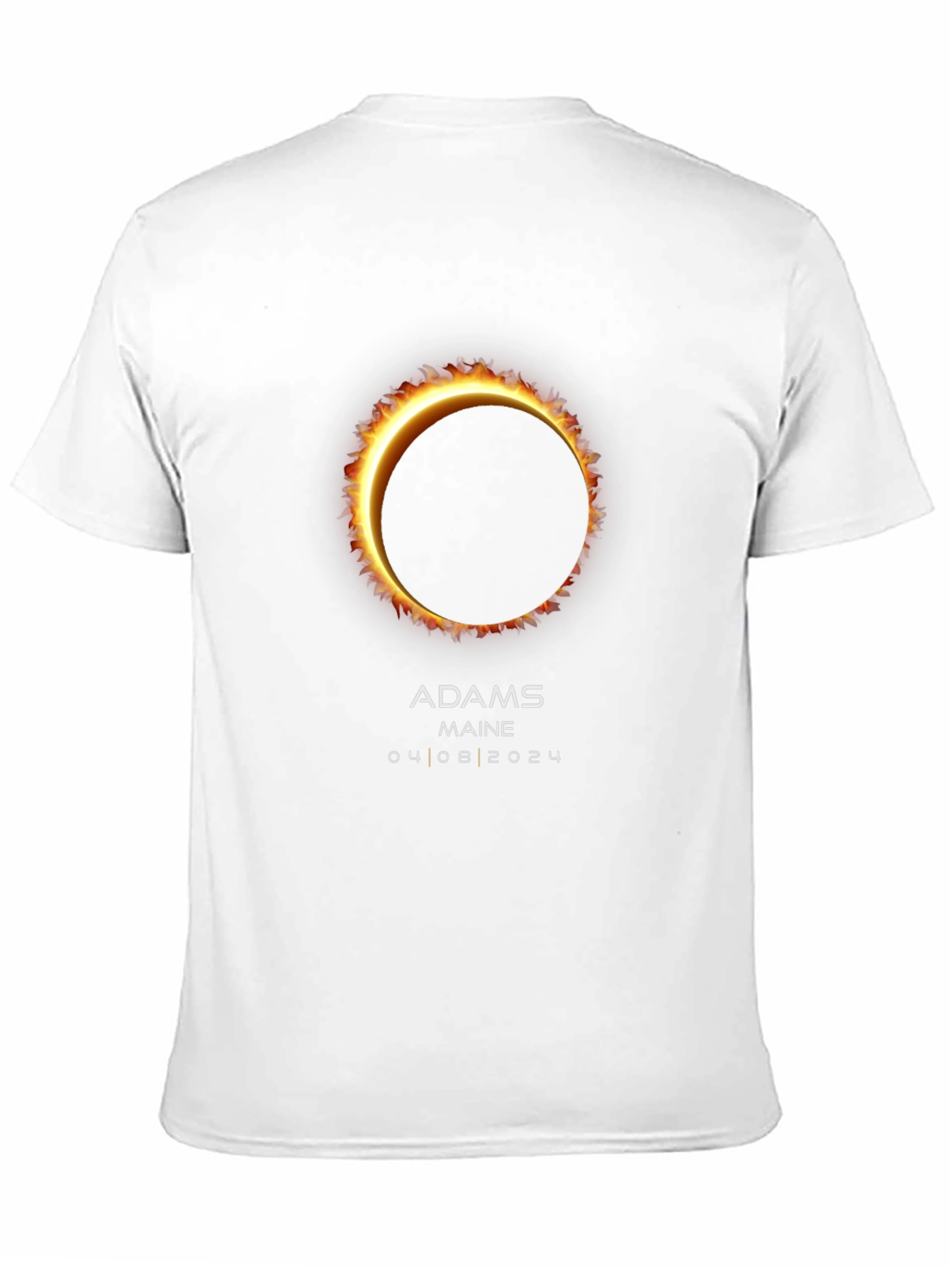 Solar Eclipse Adams Maine 04 08 2024 Black T-Shirt