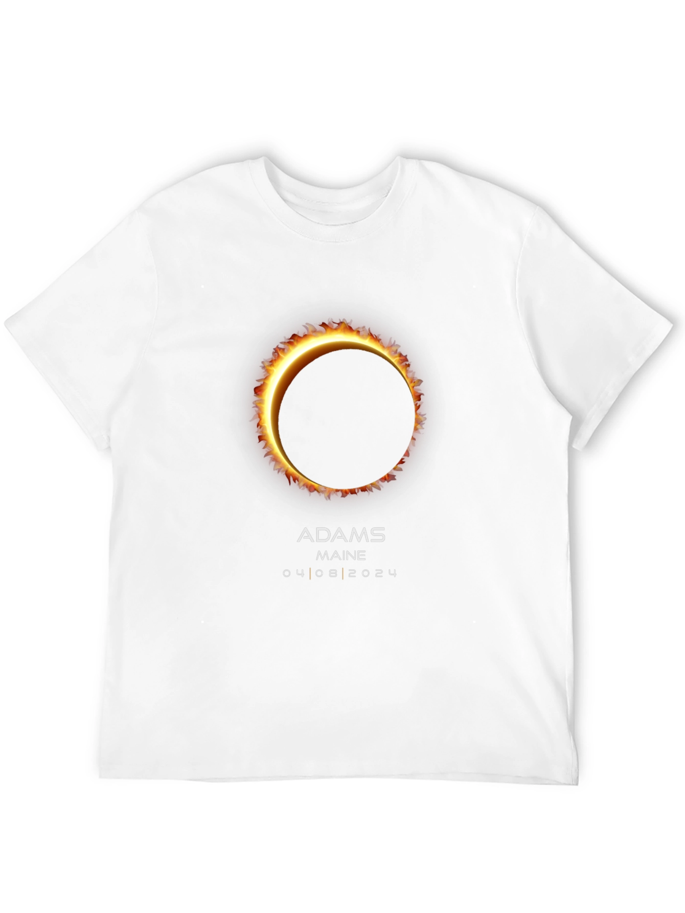 Solar Eclipse Adams Maine 04 08 2024 Black T-Shirt
