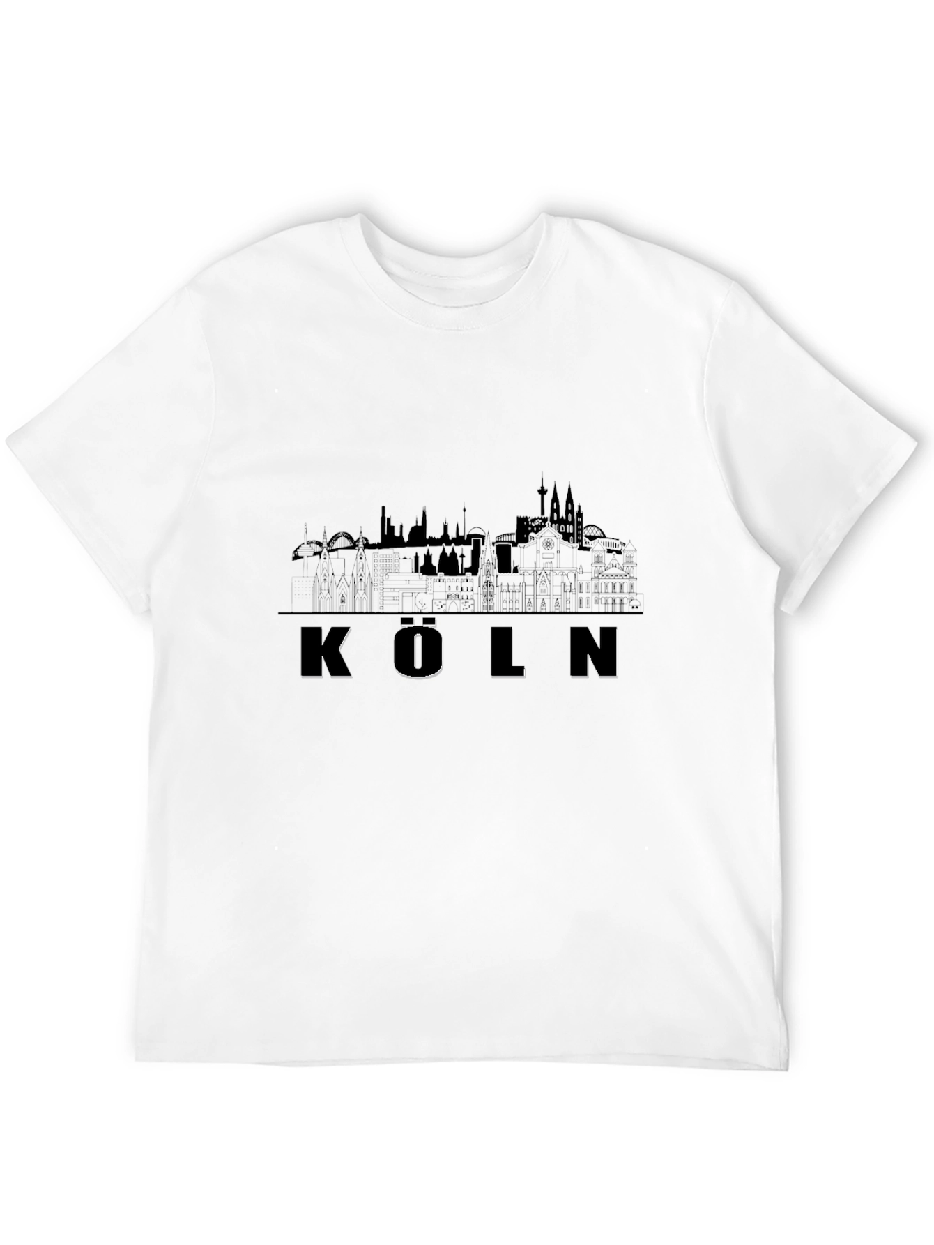 Köln City Skyline Black T-Shirt