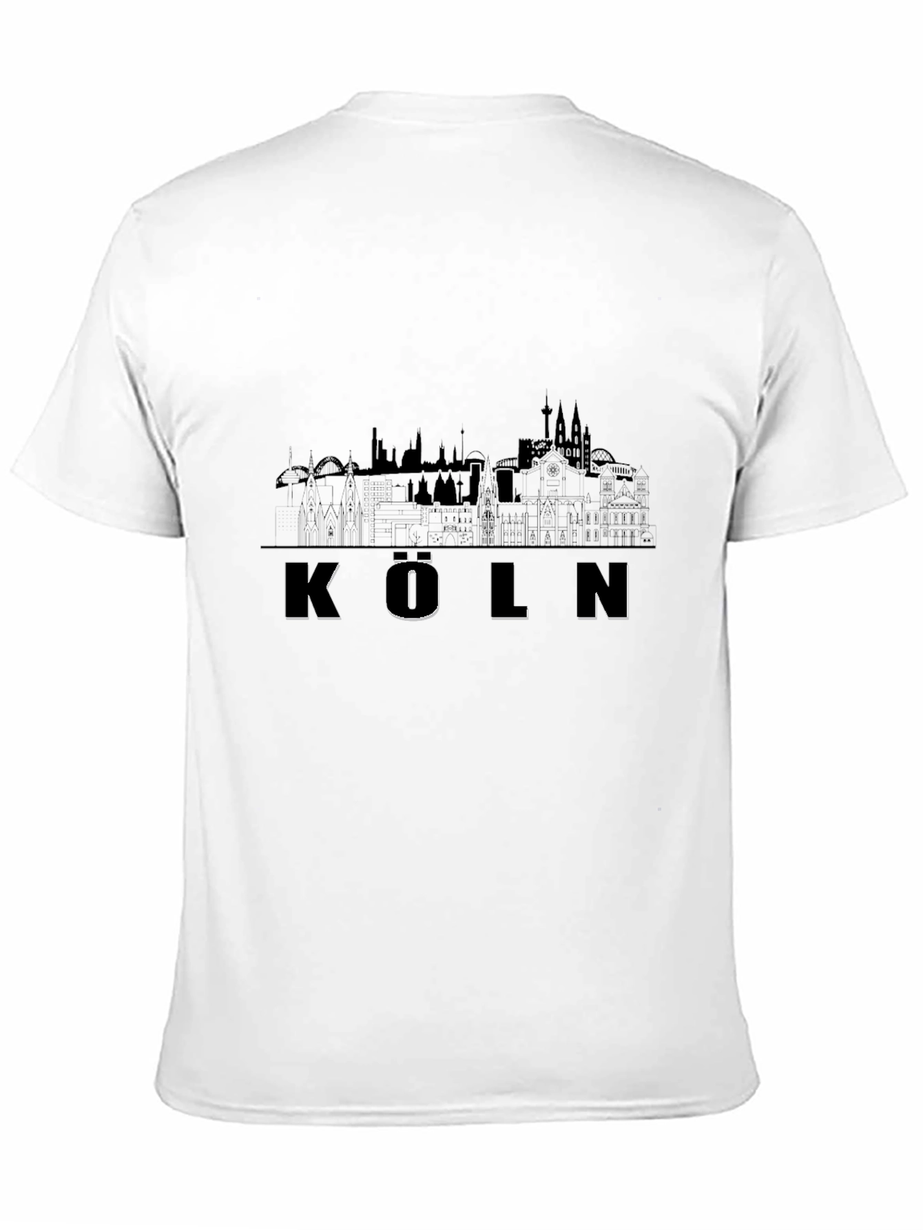 Köln City Skyline Black T-Shirt