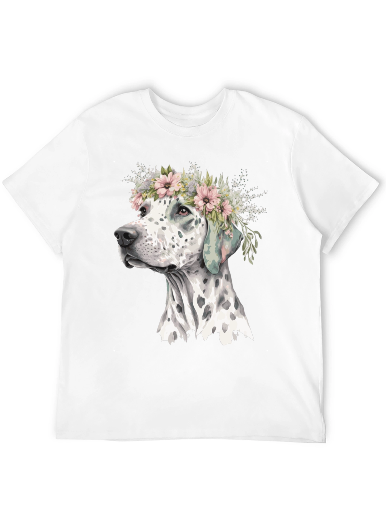 Dalmatian Dog Flower Crown T-Shirt