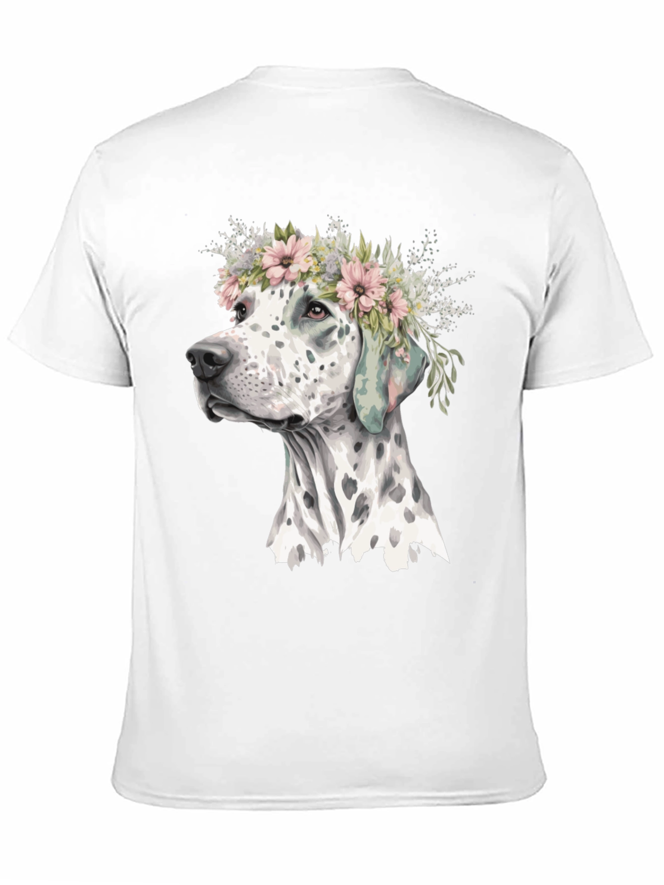 Dalmatian Dog Flower Crown T-Shirt