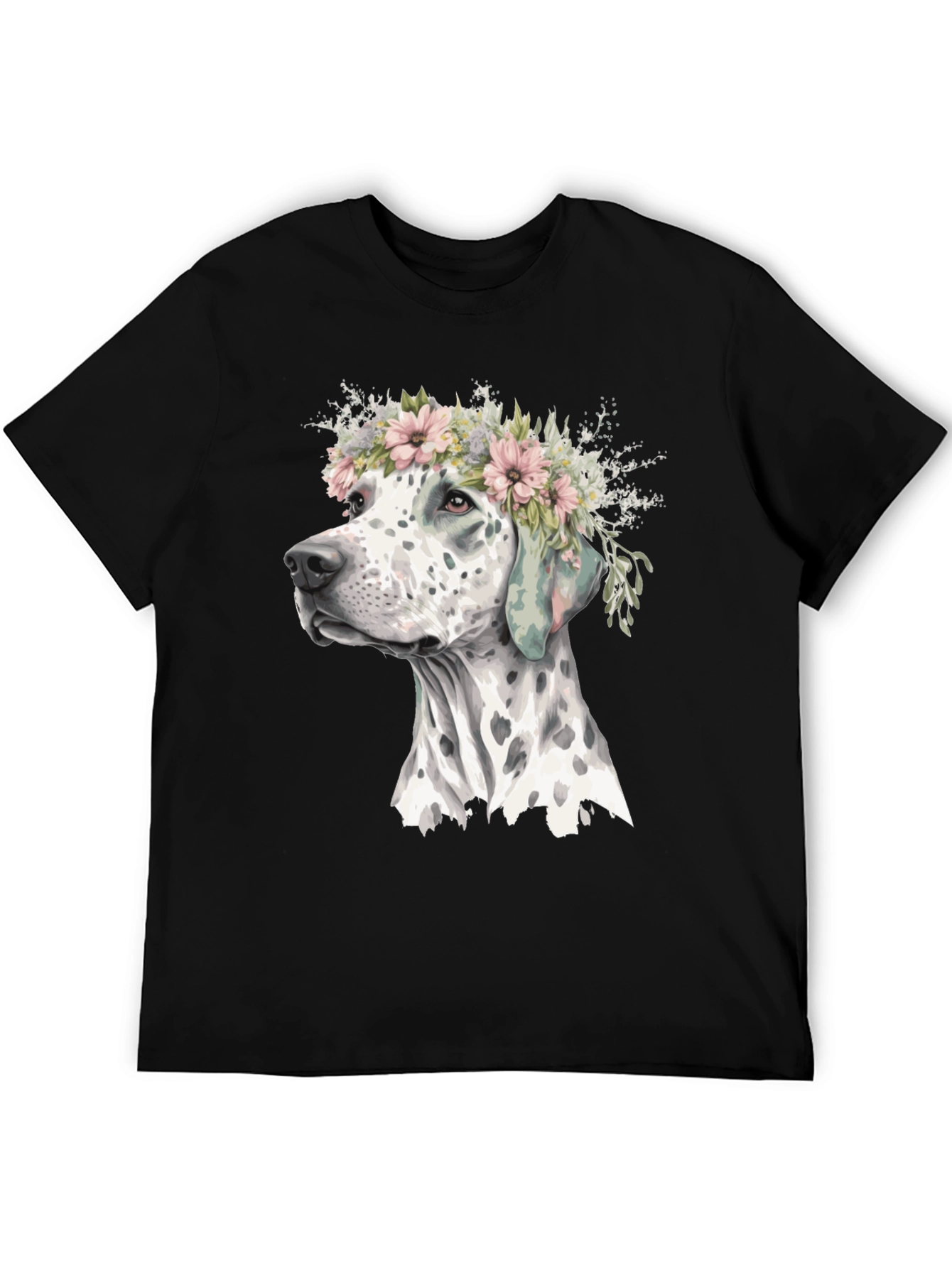 Dalmatian Dog Flower Crown T-Shirt