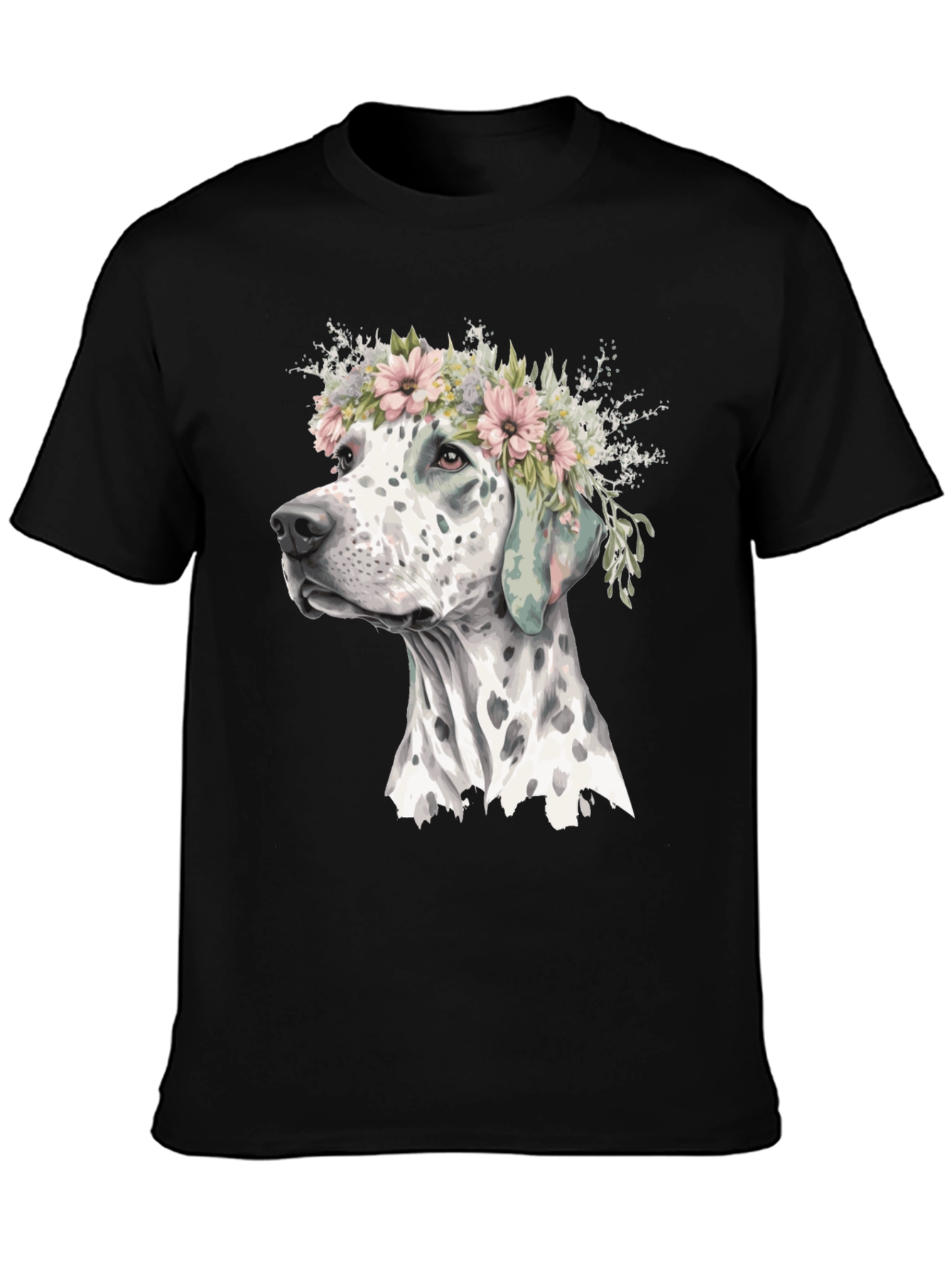 Dalmatian Dog Flower Crown T-Shirt