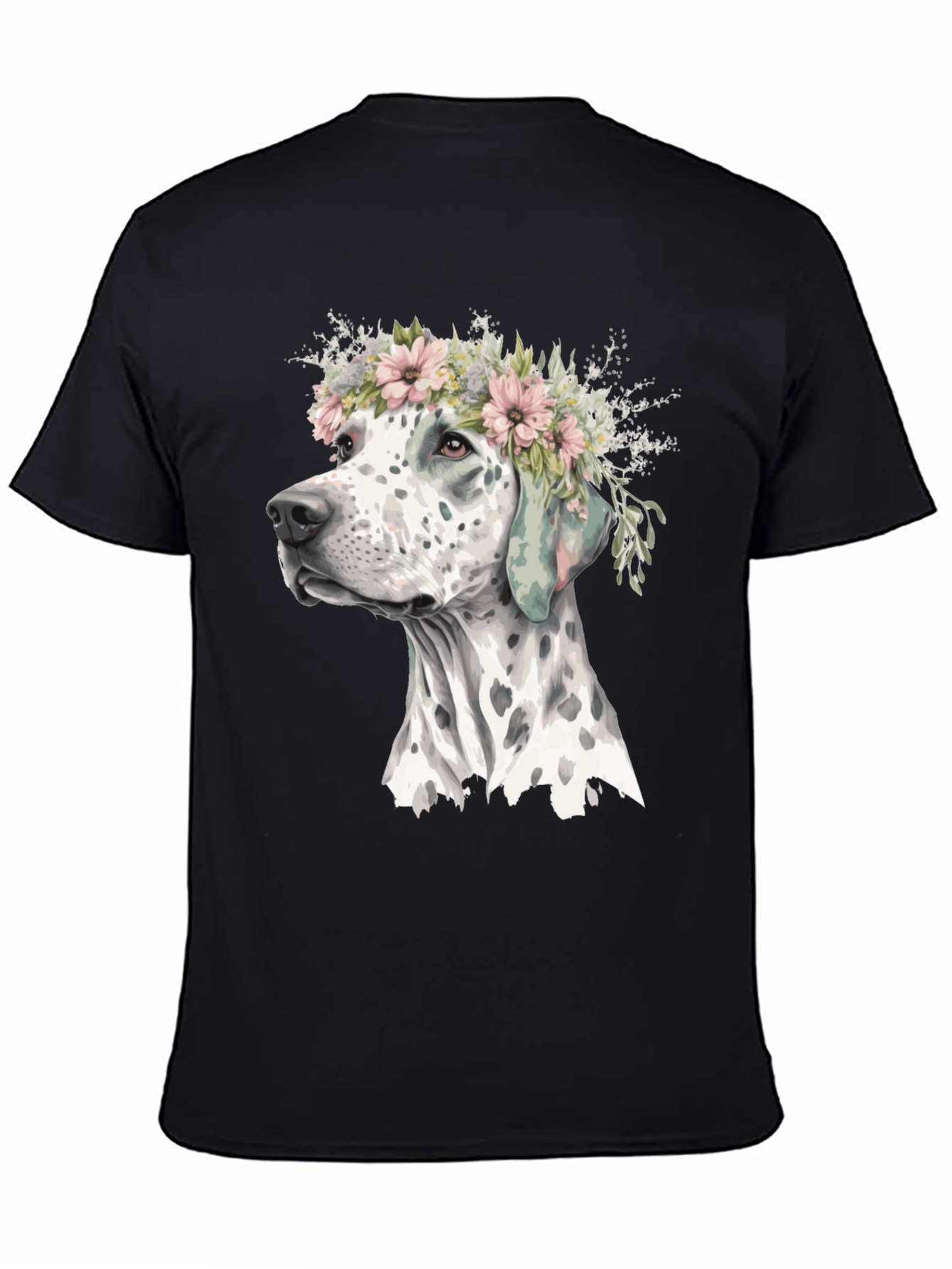Dalmatian Dog Flower Crown T-Shirt