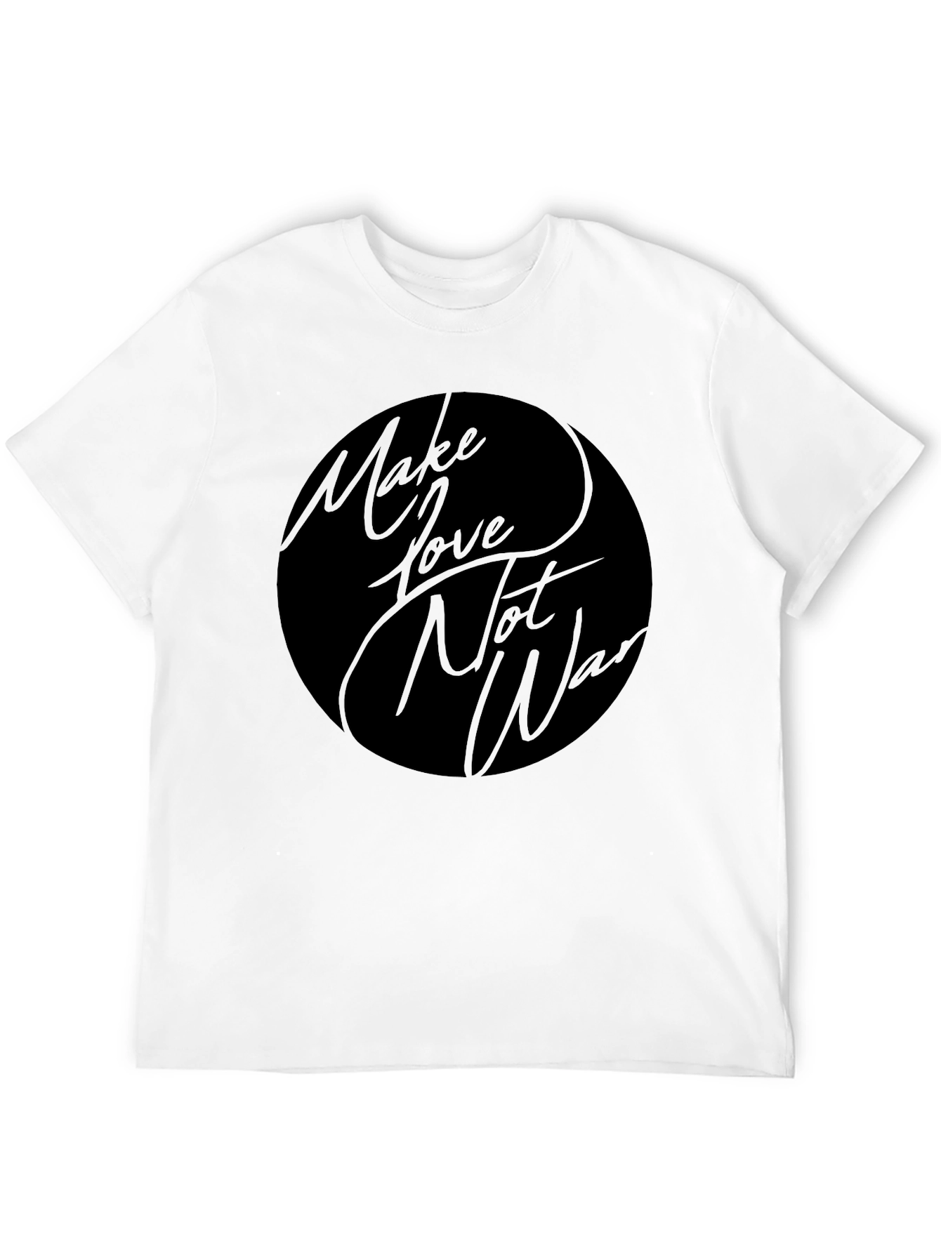 Make Love Not War Black Graphic T-Shirt