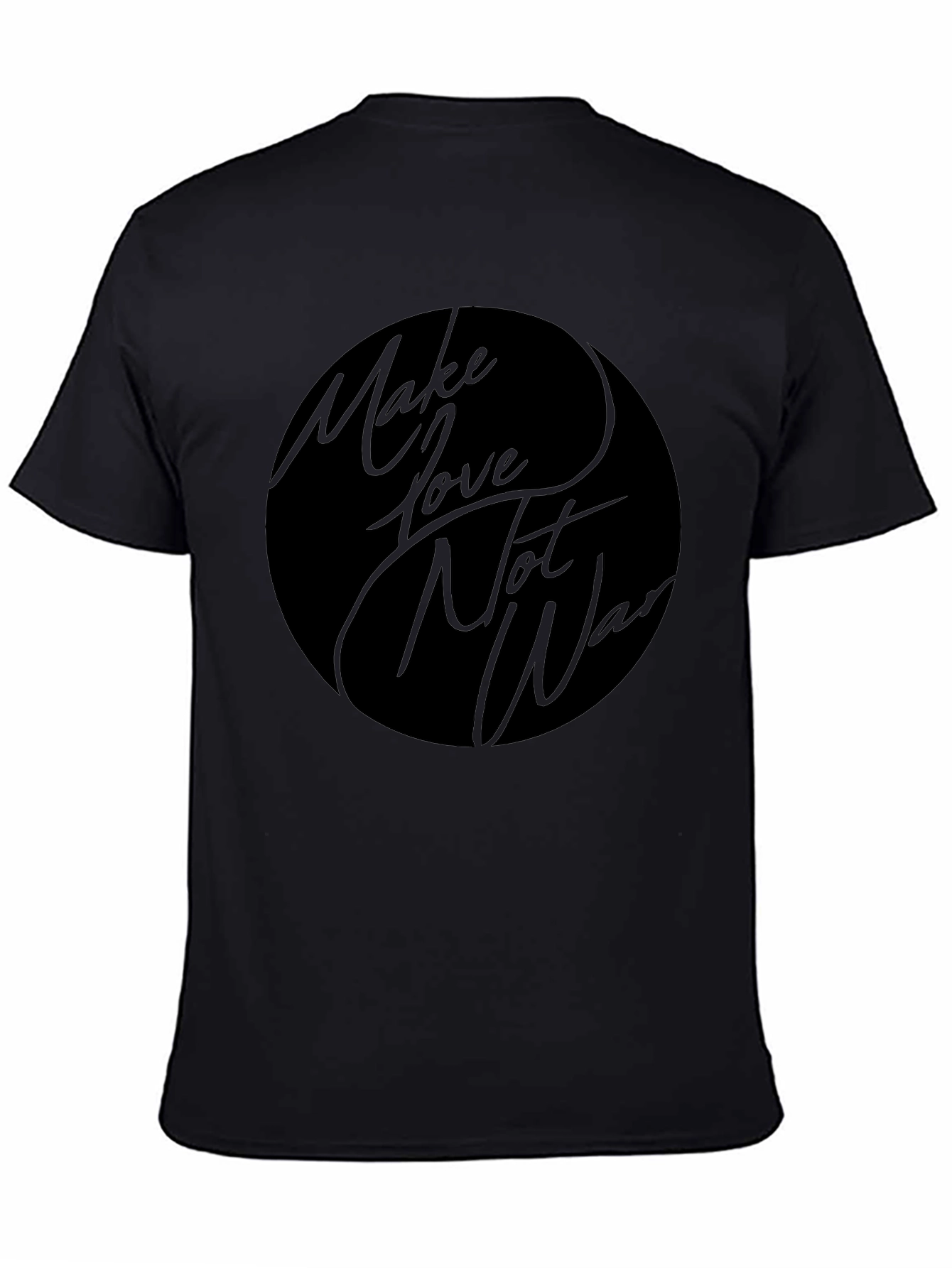 Make Love Not War Black Graphic T-Shirt
