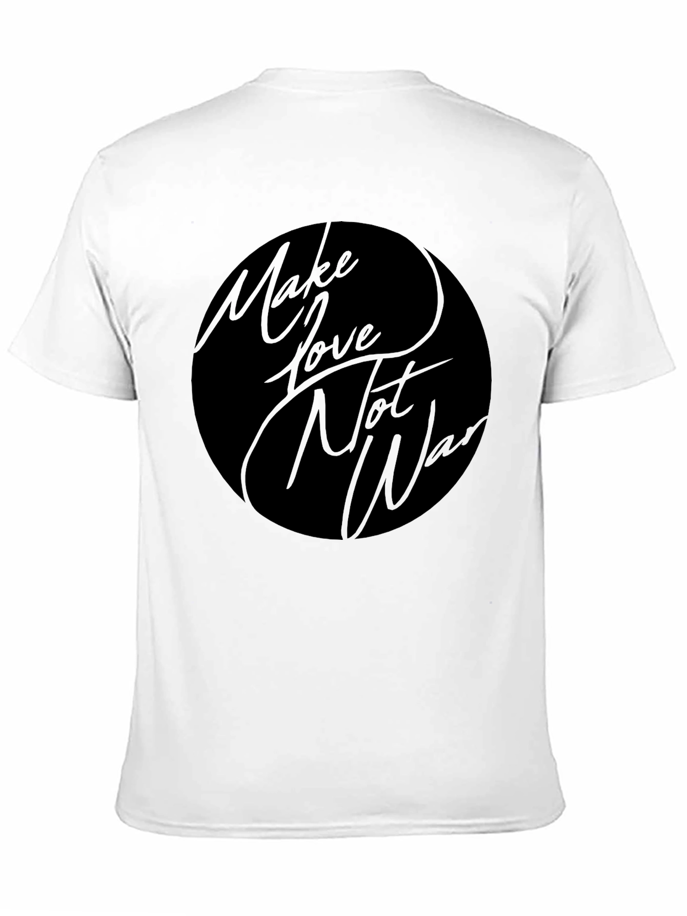 Make Love Not War Black Graphic T-Shirt