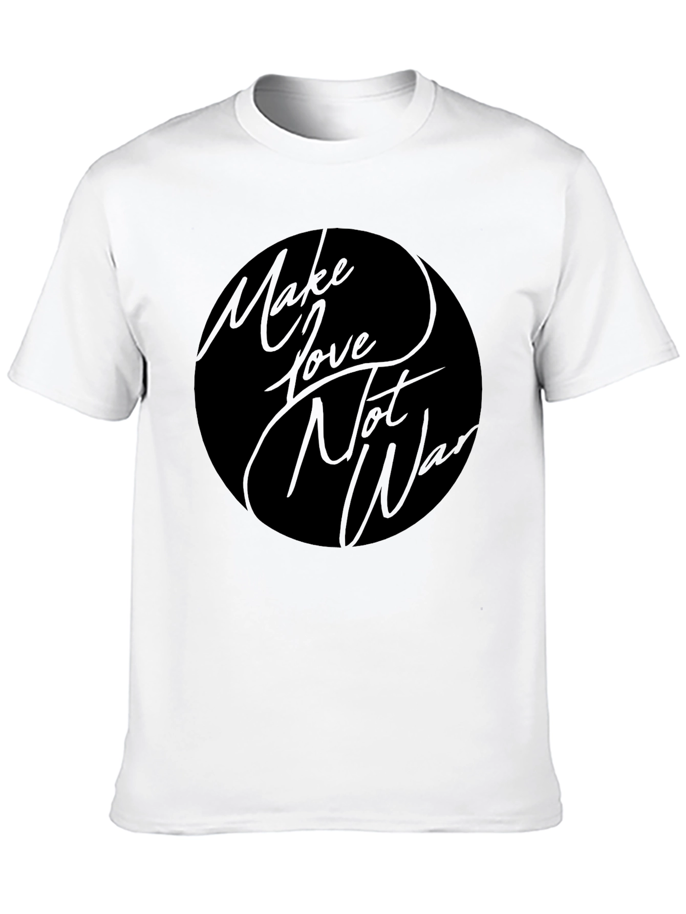 Make Love Not War Black Graphic T-Shirt
