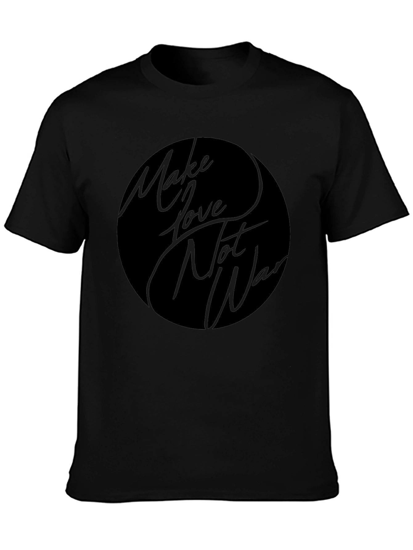 Make Love Not War Black Graphic T-Shirt