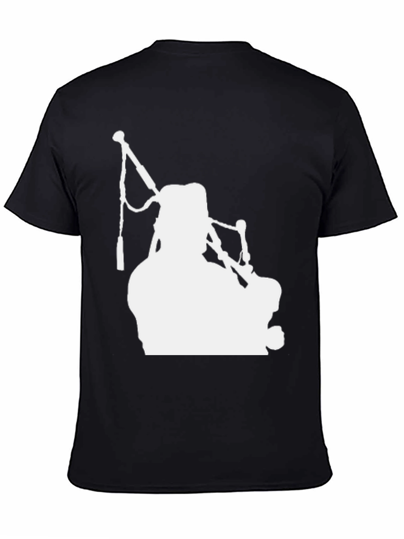 Bagpipe Silhouette T-Shirt - Black