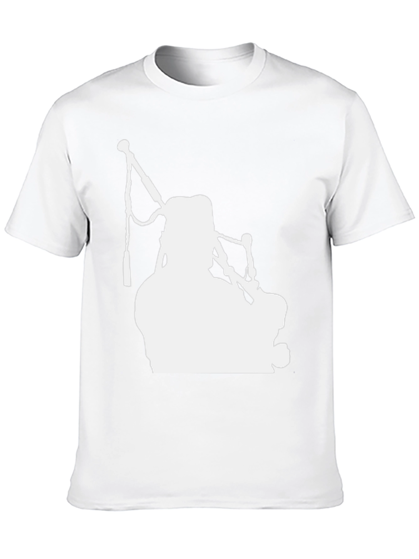 Bagpipe Silhouette T-Shirt - Black