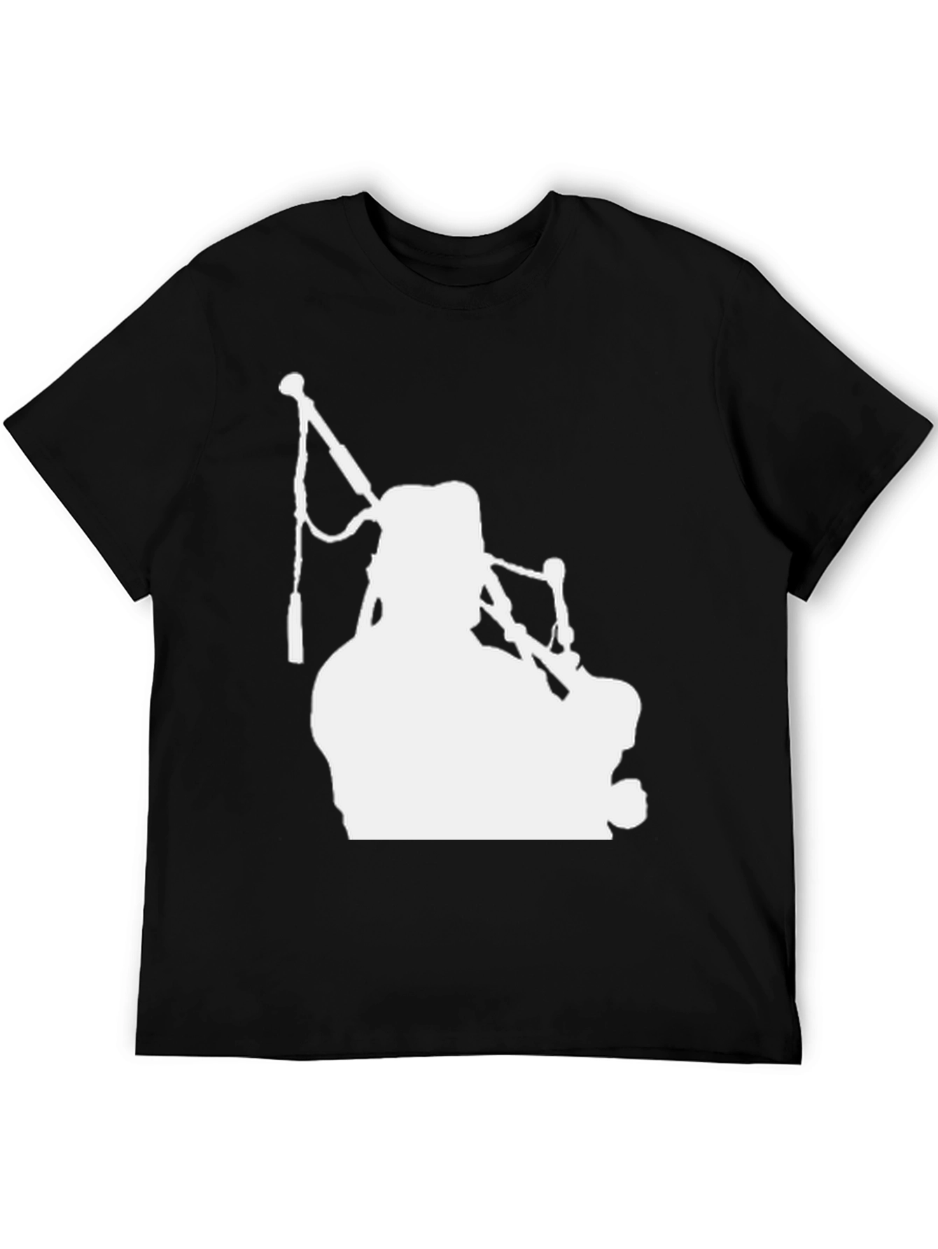 Bagpipe Silhouette T-Shirt - Black