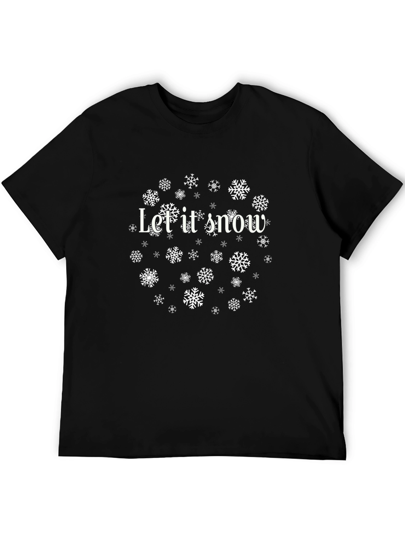 Let It Snow T-Shirt - Holiday Christmas Snowflake Tee