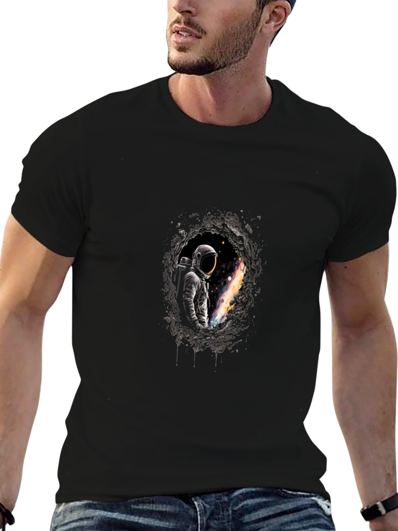 Astronaut Space Portal Graphic Tee